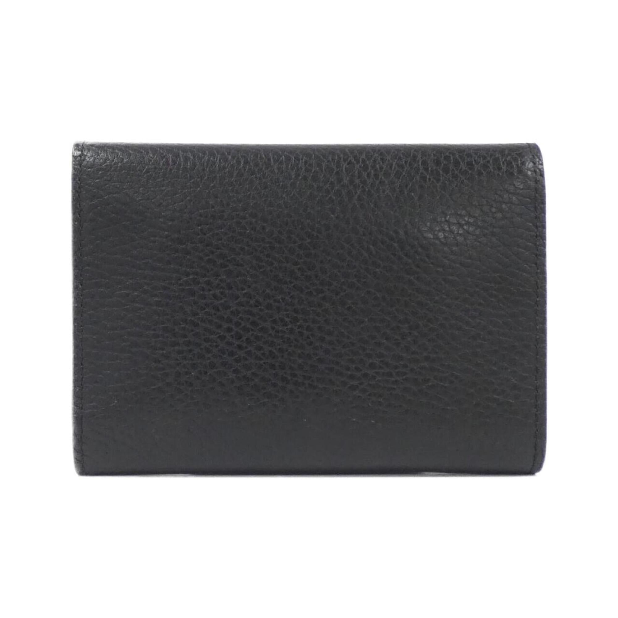 Louis Vuitton Black Hot Pink Leather Wallet (Tri-Fold) (Pre-Owned)