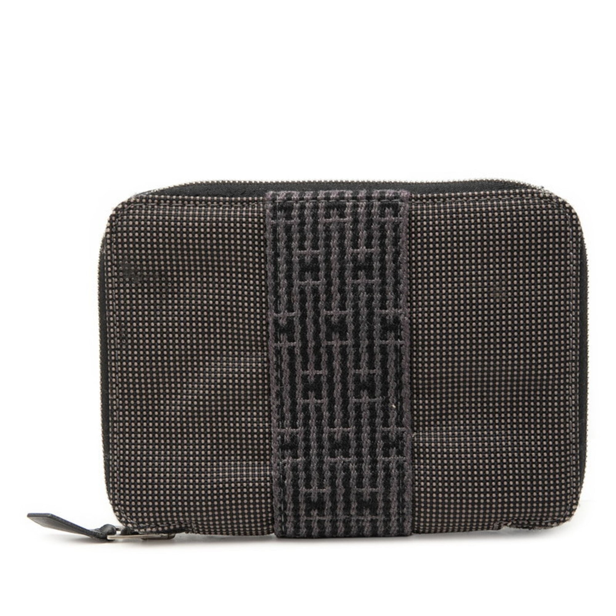 Hermes Gray Polyester Polyamide Wallet (Bi-Fold) (Pre-Owned)