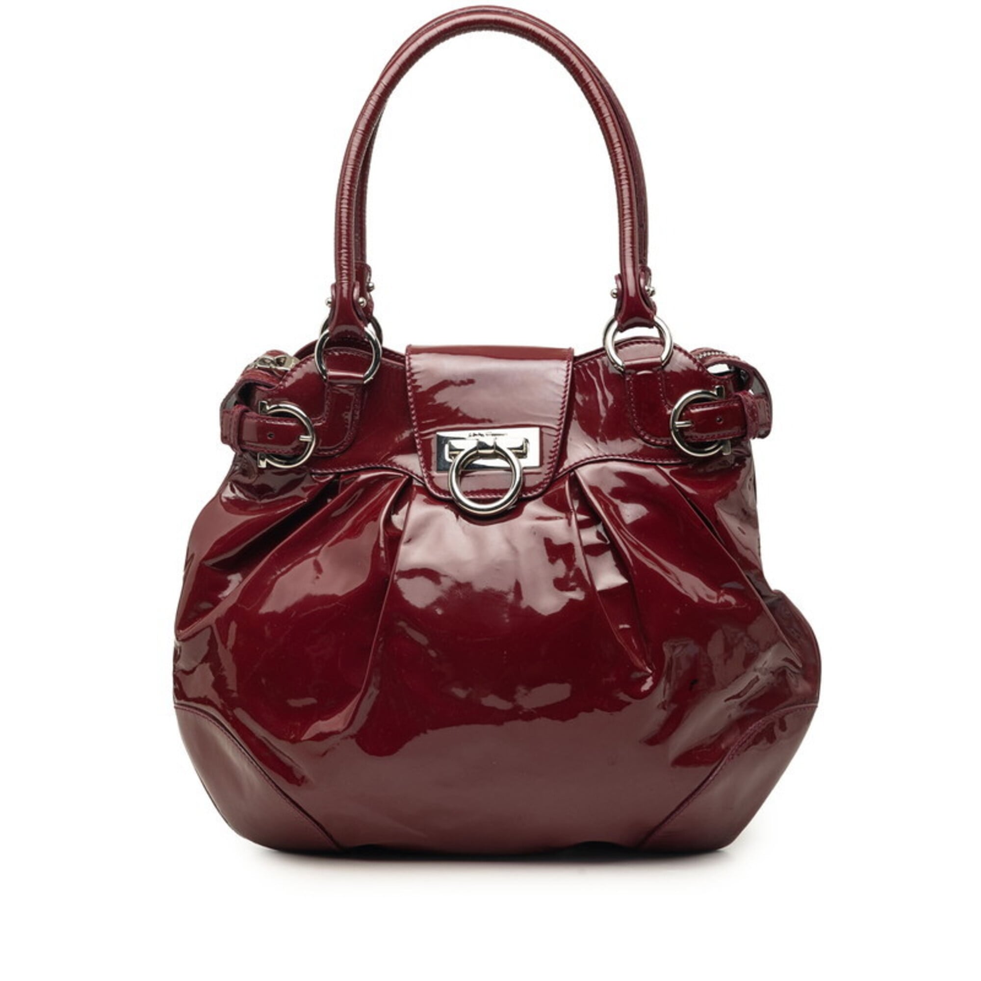 Salvatore Ferragamo Red Color Handbag Tote Bag (Pre-Owned)