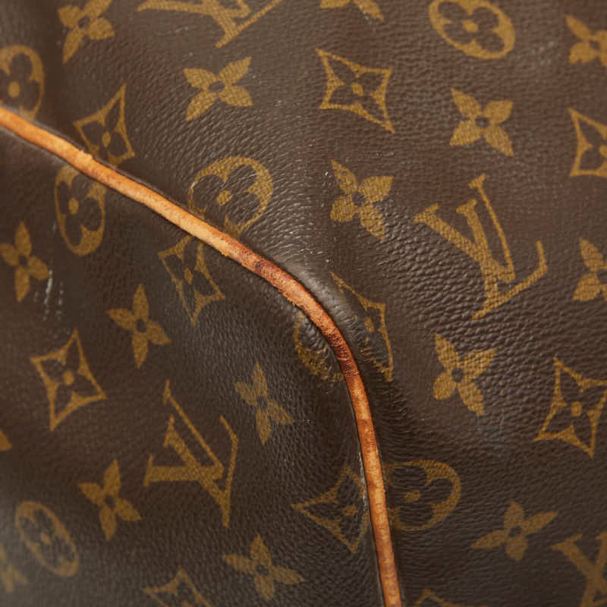 Louis Vuitton Brown Pvc Leather Boston Bag (Pre-Owned)