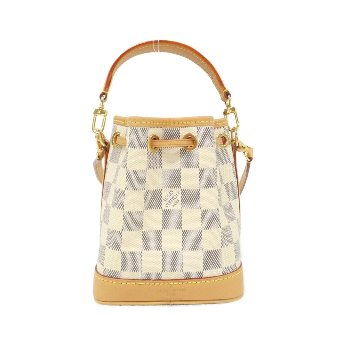 Louis Vuitton Azur White Coated Canvas Handbag (Pre-Owned)