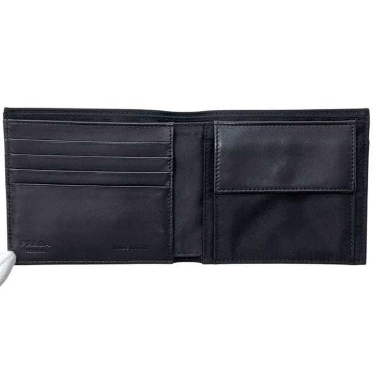 Prada Black Nero Nylon Leather Wallet (Bi-Fold) (Pre-Owned)