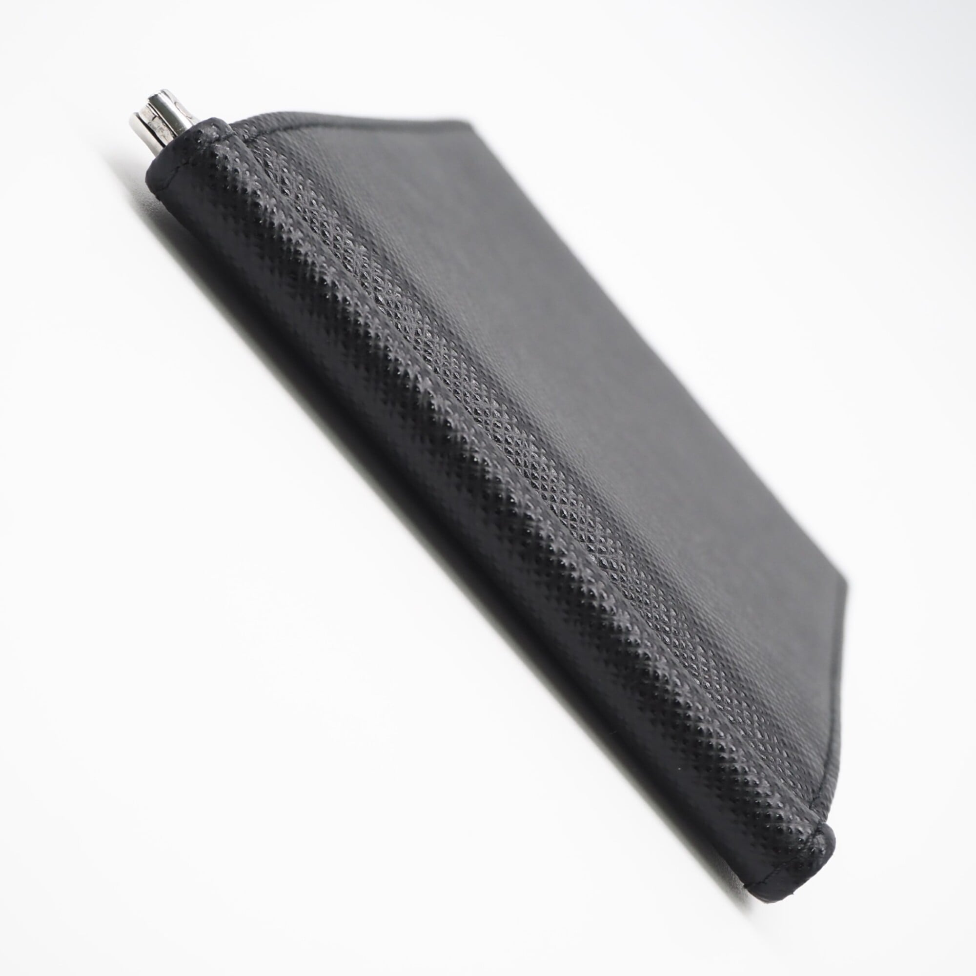 Prada Saffiano Black Saffiano Money Clip (Pre-Owned)