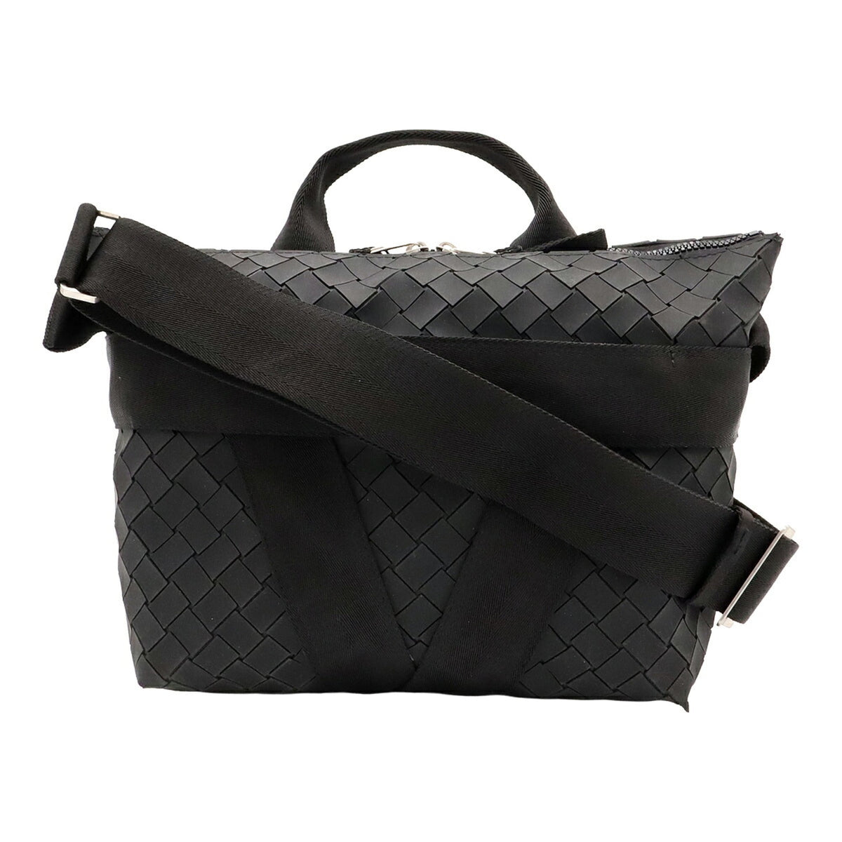 Bottega Veneta Black Intrecciato Handbag Shoulder Bag (Pre-Owned)