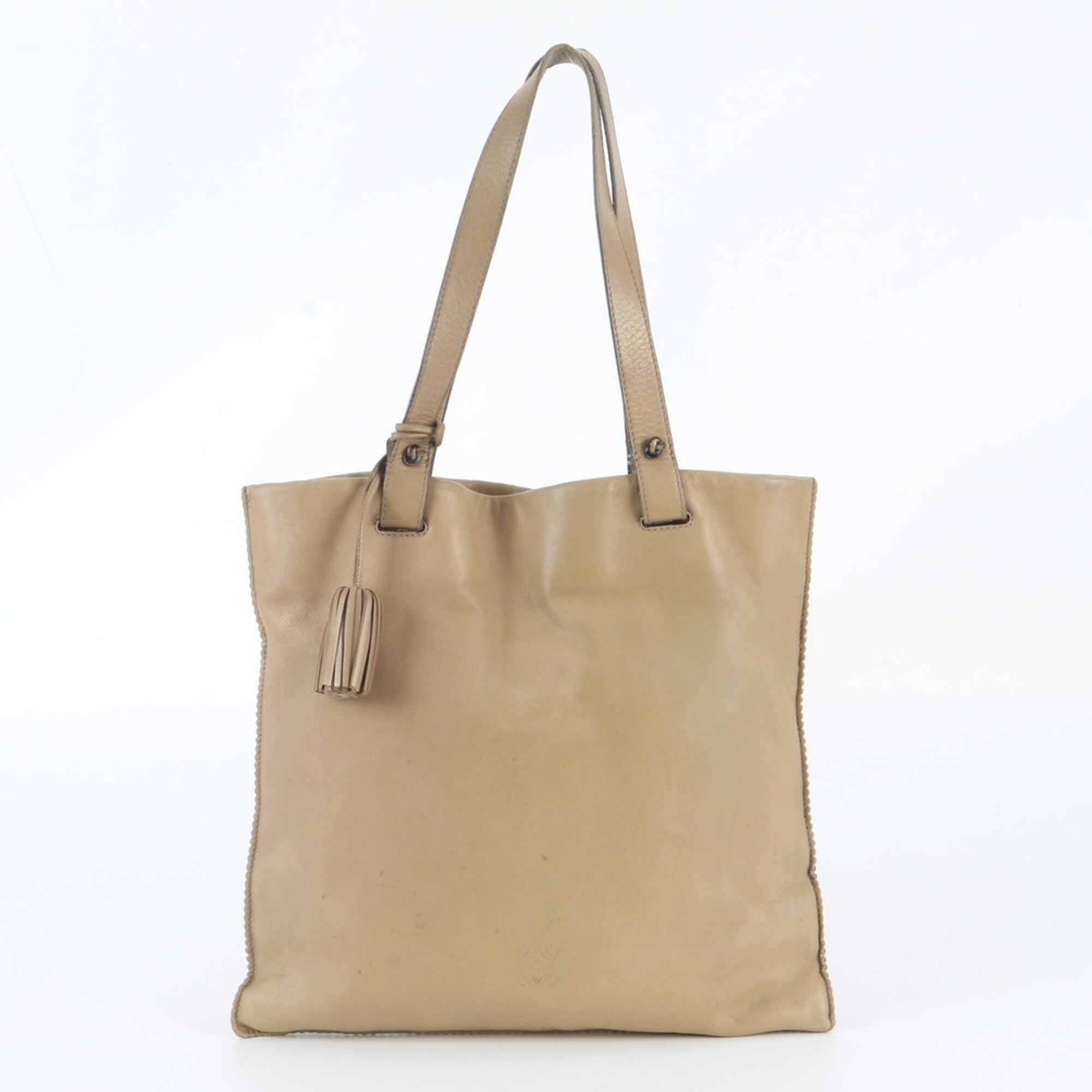 Loewe Brown Leather Handbag Shoulder Bag Tote Bag (Pre-Owned)