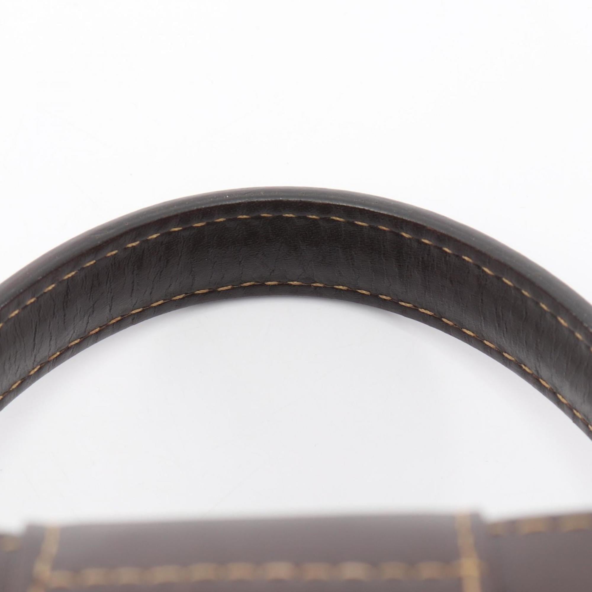 Fendi Brown Canvas Leather Handbag (Pre-Owned)