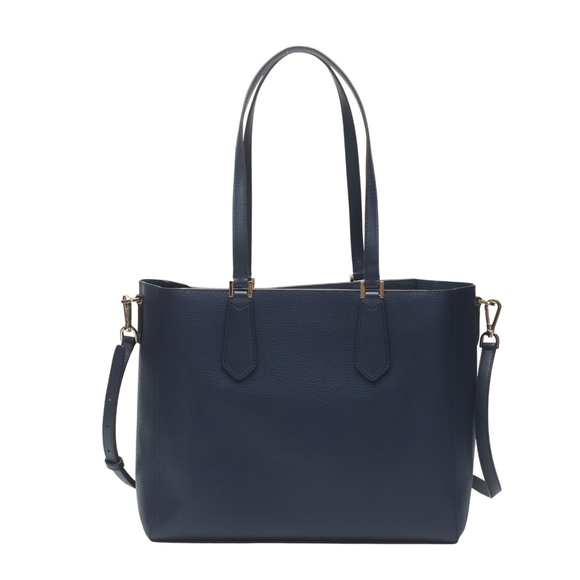 Michael Kors Navy Leather Shoulder Bag Tote Bag (Pre-Owned)