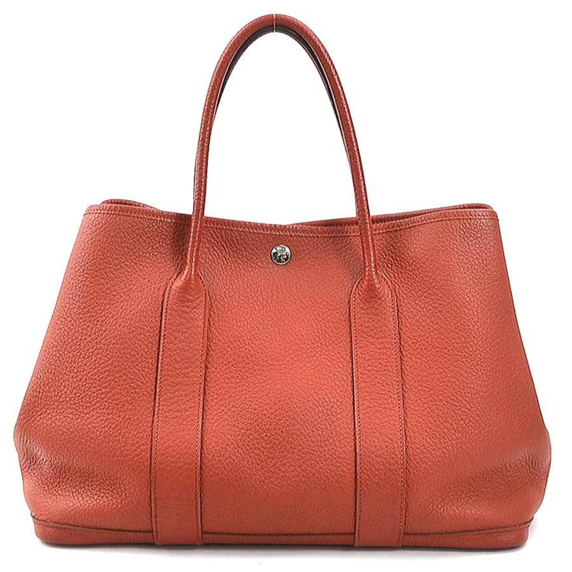 Hermes Red Color Country Leather Handbag Tote Bag (Pre-Owned)
