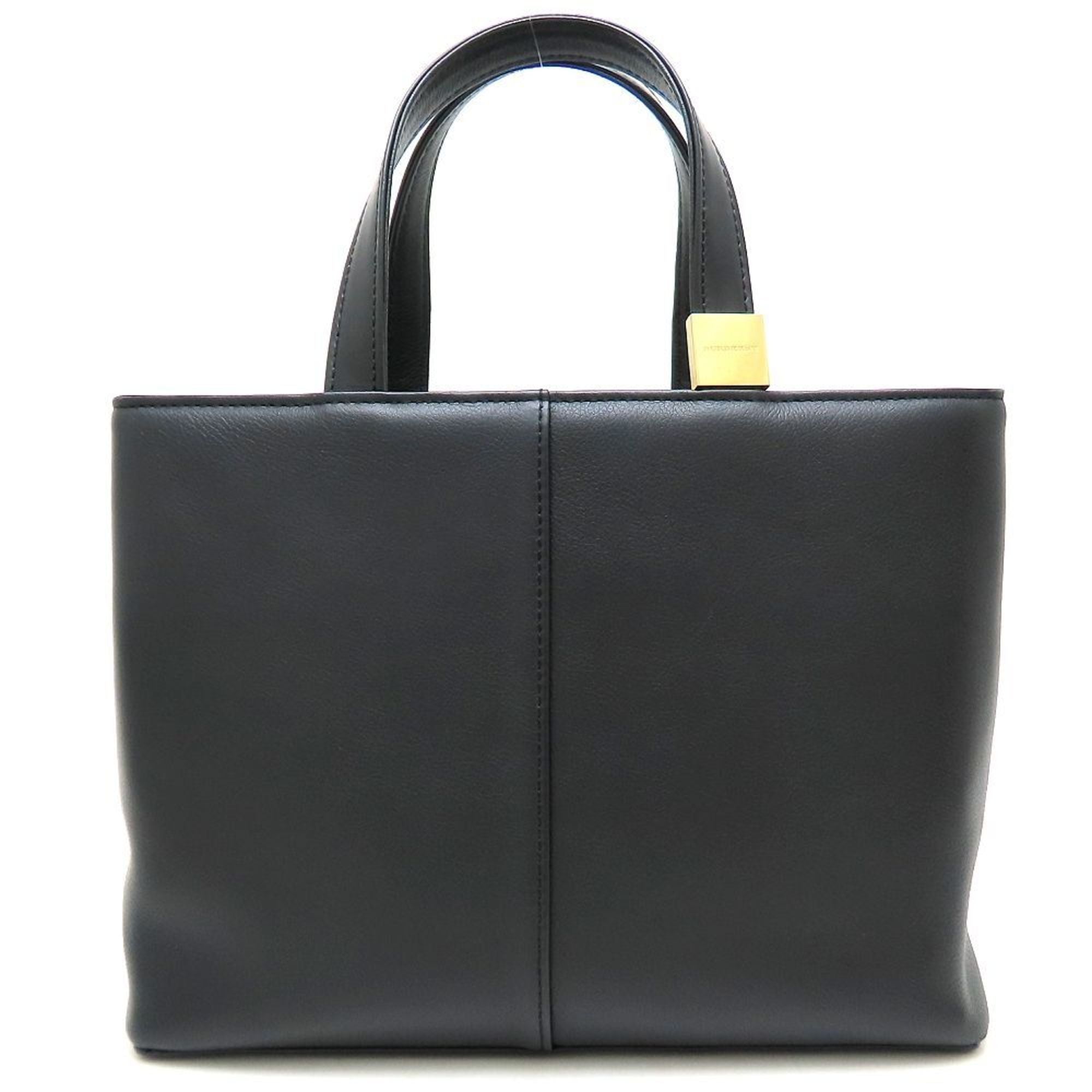 Burberry Black Leather Handbag (Pre-Owned)