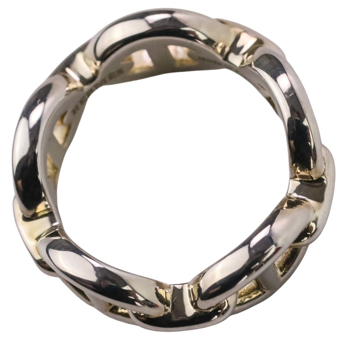 Hermes Silver Silver 925 Band Ring (Pre-Owned)