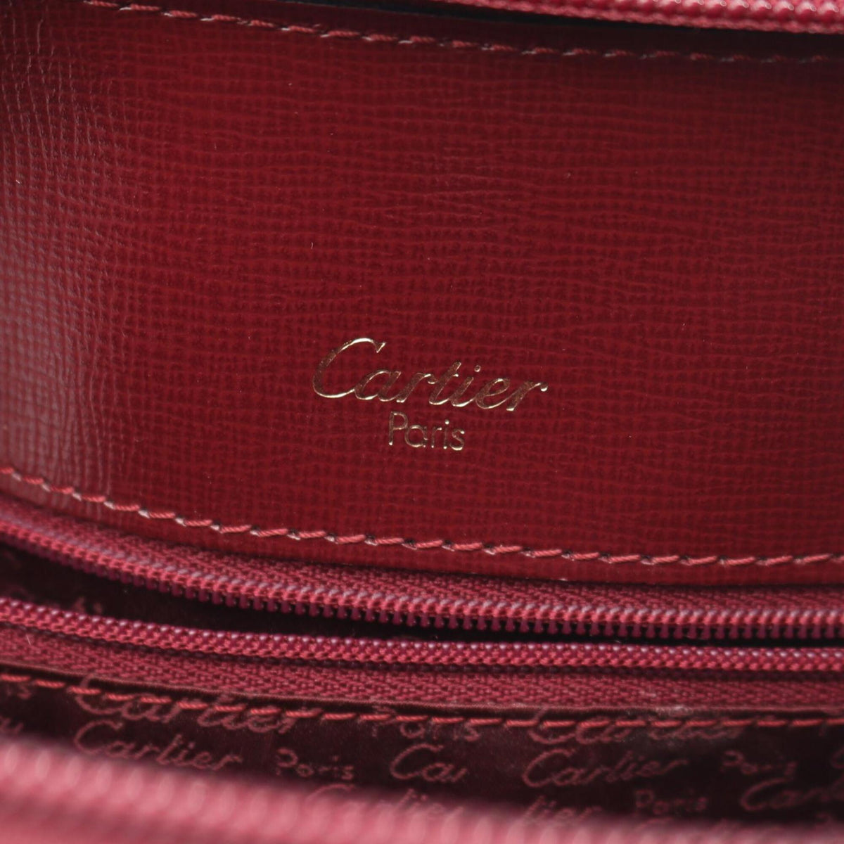 Cartier Bordeaux Leather Backpack (Pre-Owned)