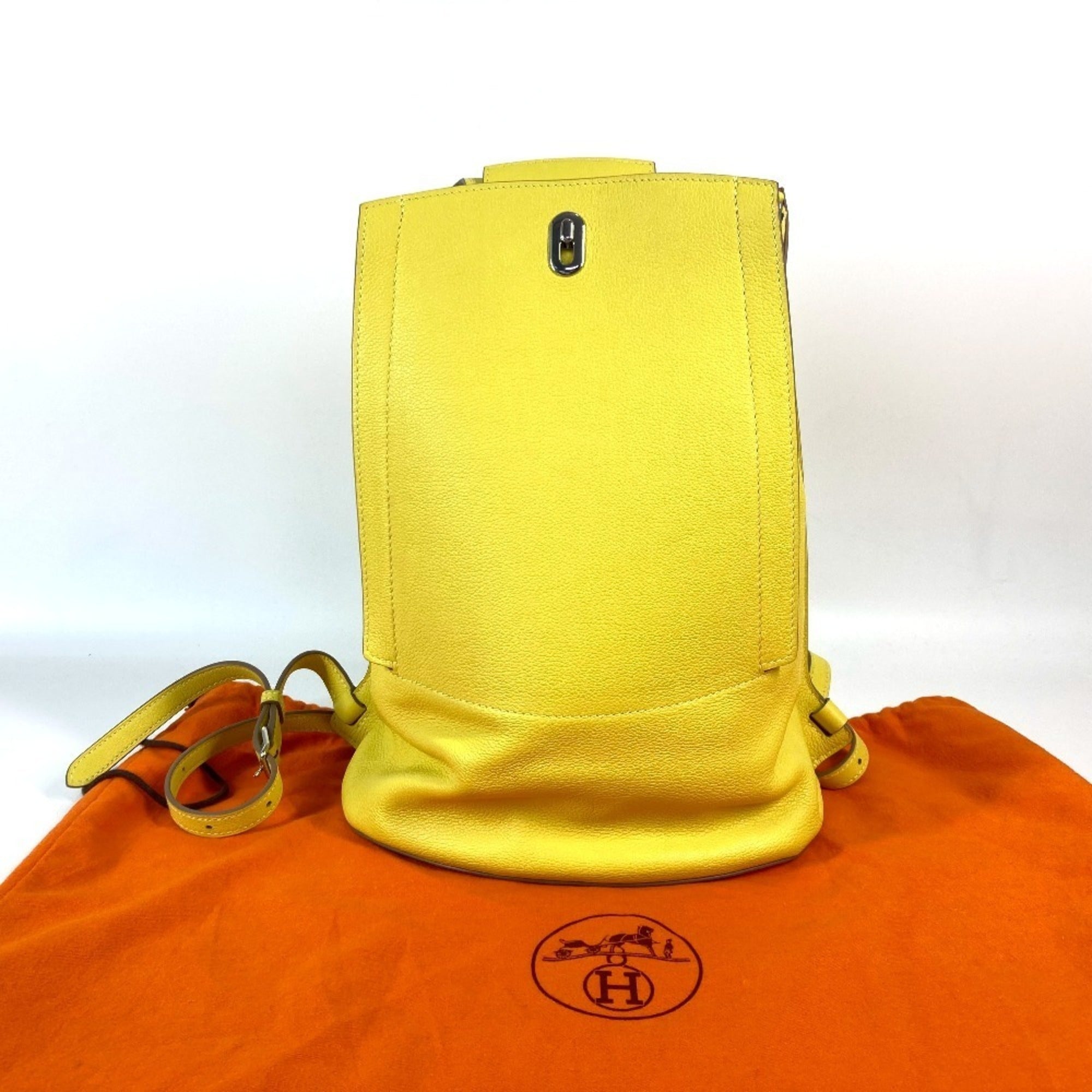 Hermes Yellow Leather Backpack (Pre-Owned)