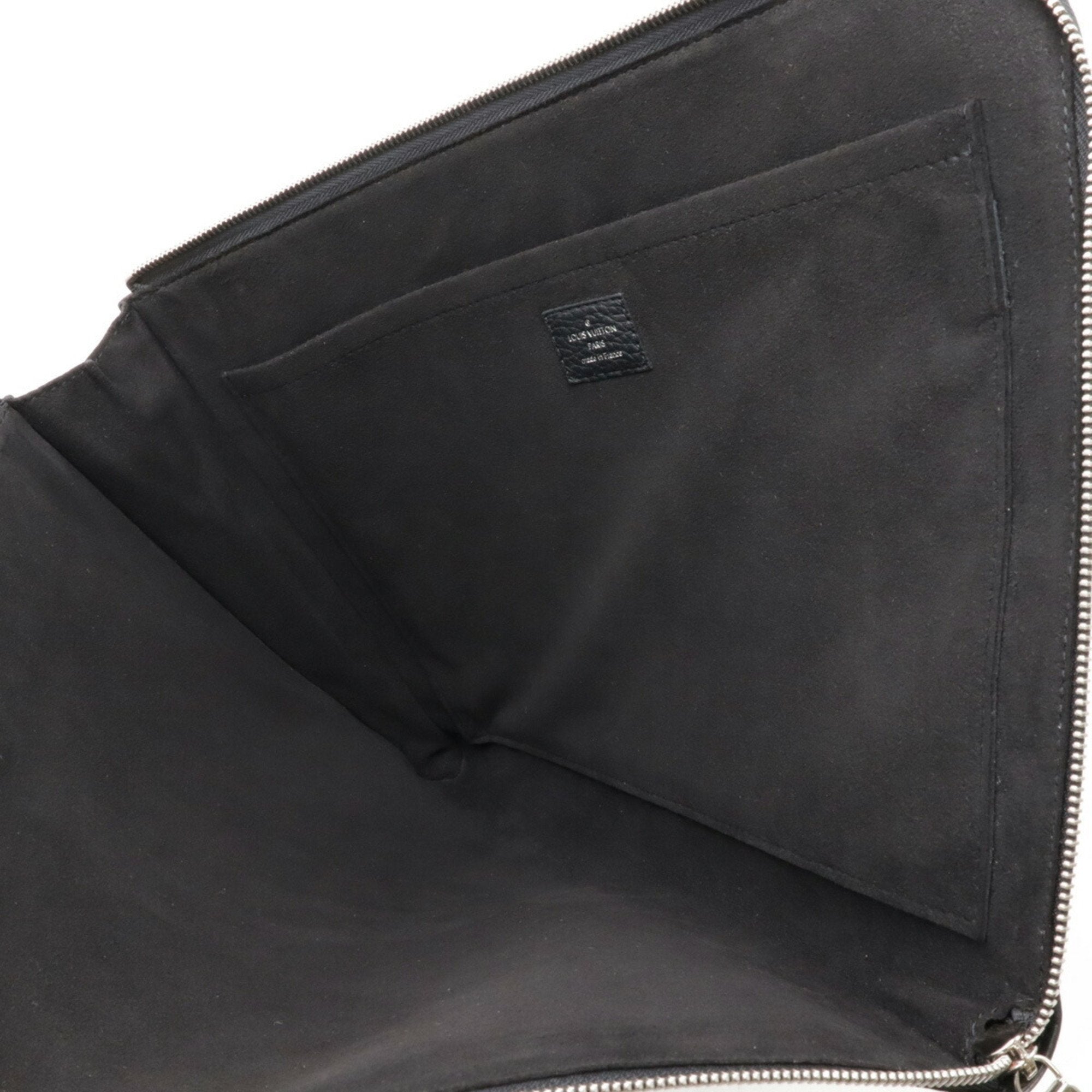 Louis Vuitton Black Noir Leather Clutch Bag Pochette (Pre-Owned)