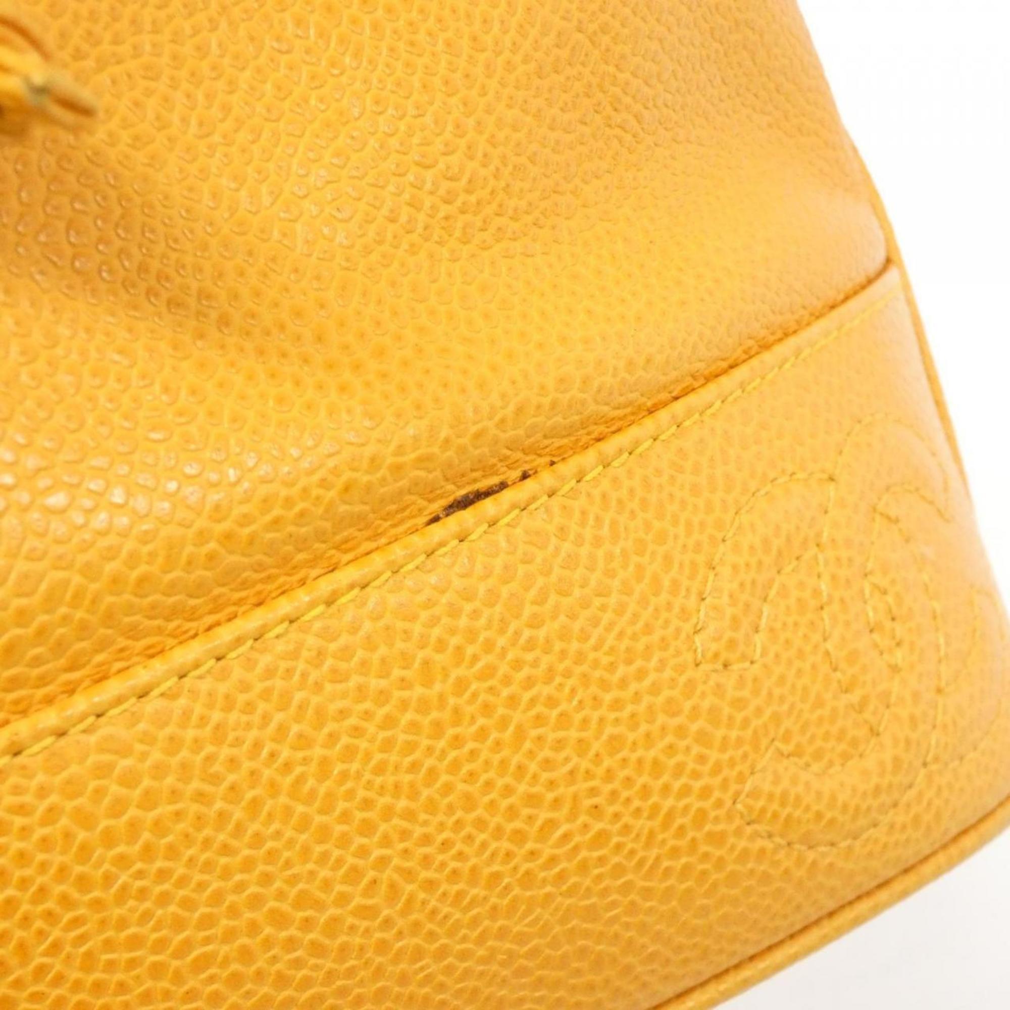 Chanel Orange Caviar Leather Backpack (Pre-Owned)