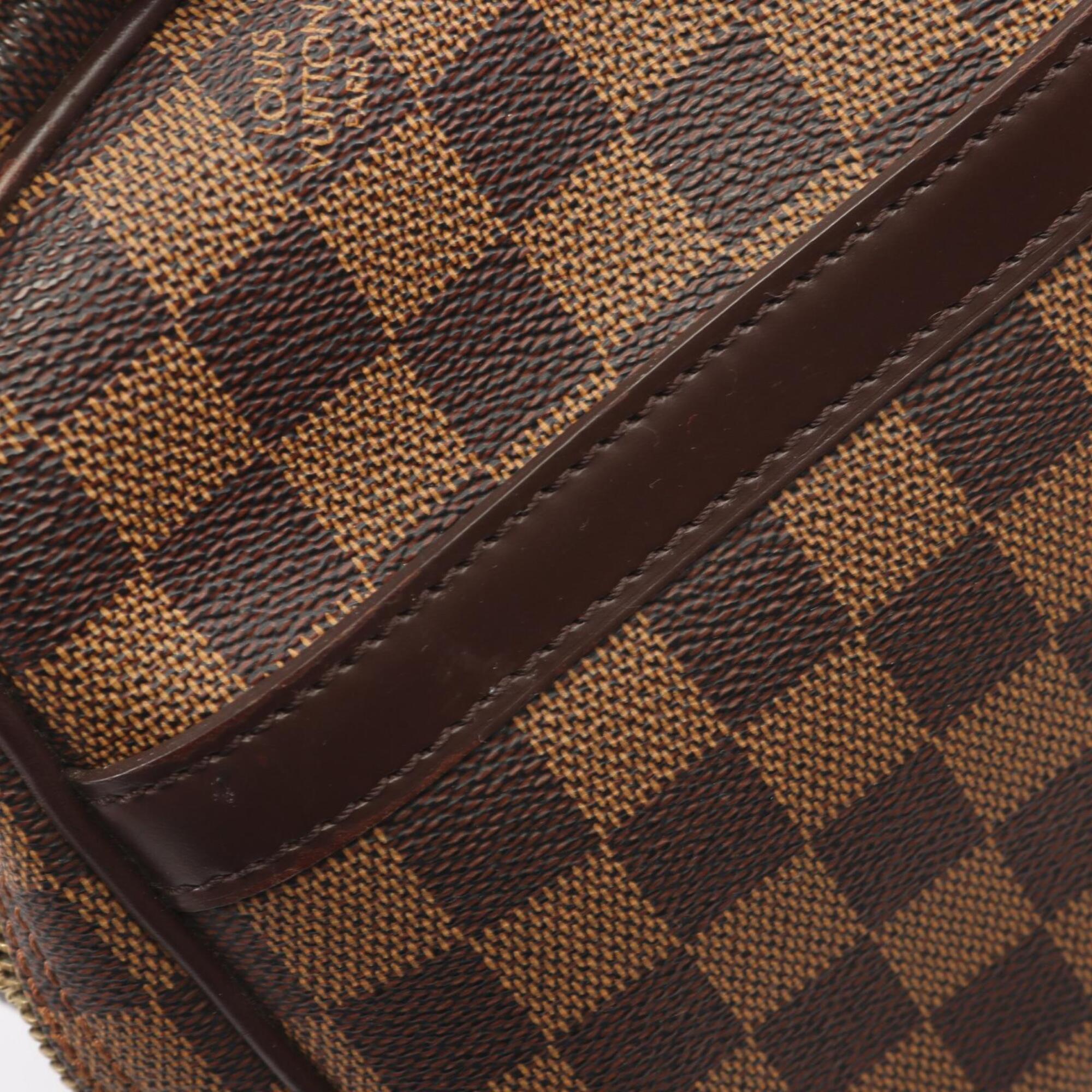 Louis Vuitton Brown Ebene Coated Canvas Leather Handbag Shoulder Bag (Pre-Owned)