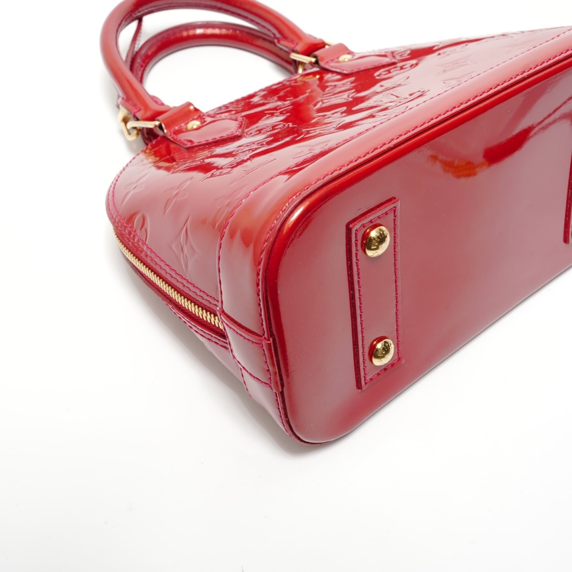 Louis Vuitton Monogram Red Color Monogram Vernis Handbag (Pre-Owned)