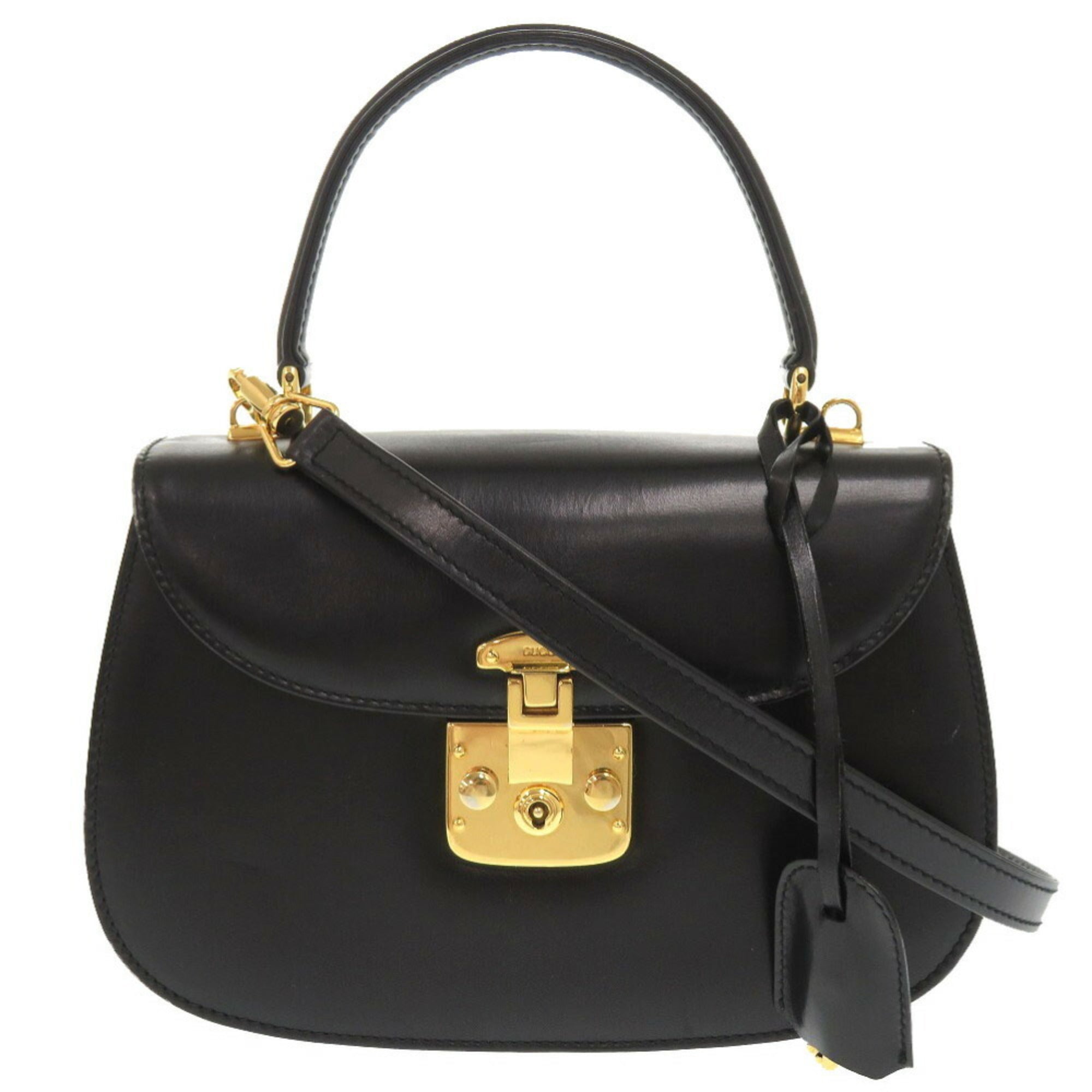 Gucci Black Leather Handbag (Pre-Owned)