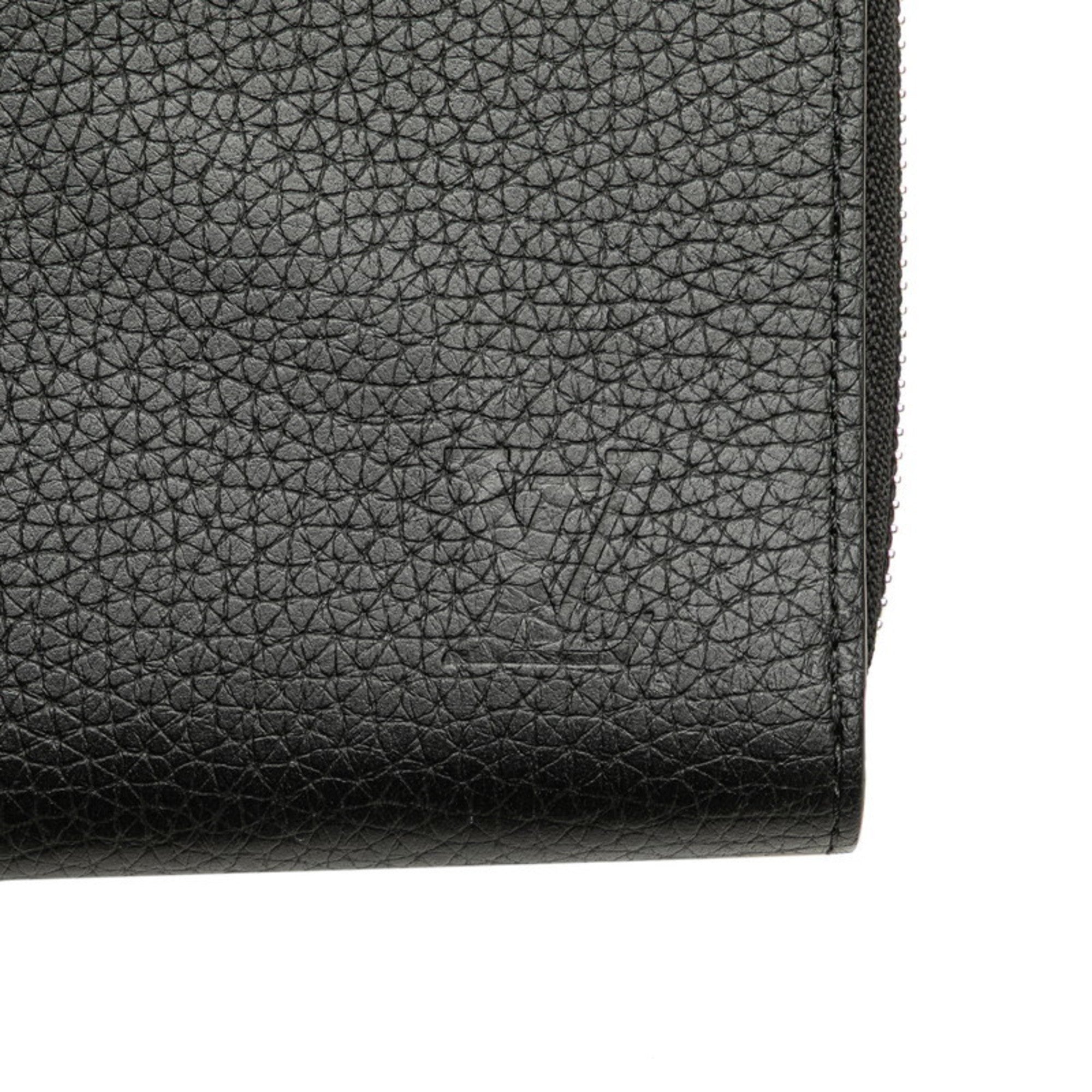 Louis Vuitton Taurillon Black Noir Leather Clutch Bag Pochette (Pre-Owned)