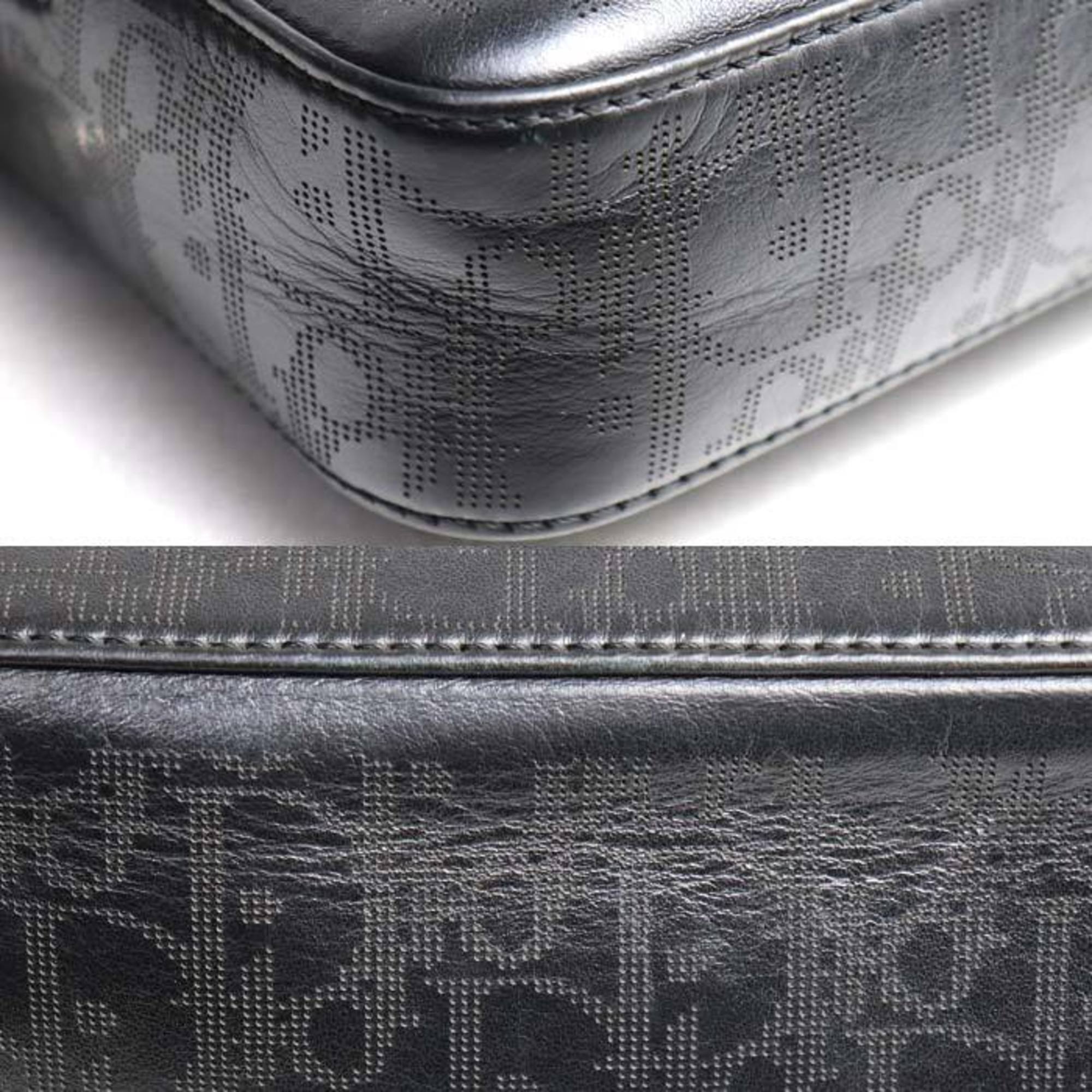 Christian Dior Black Leather Shoulder Bag (Pre-Owned)