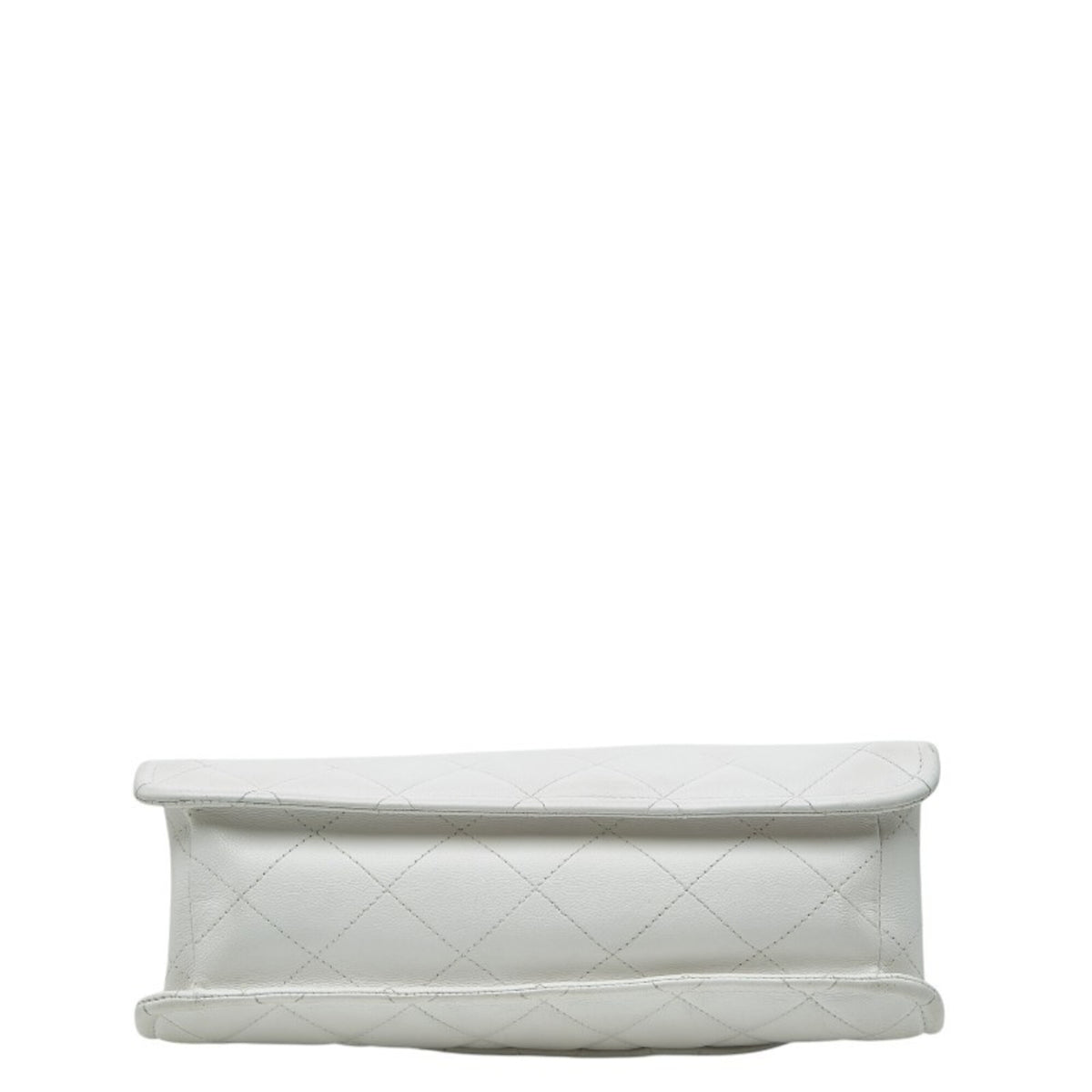 Chanel White Grained Calfskin Shoulder Bag Tote Bag (Pre-Owned)