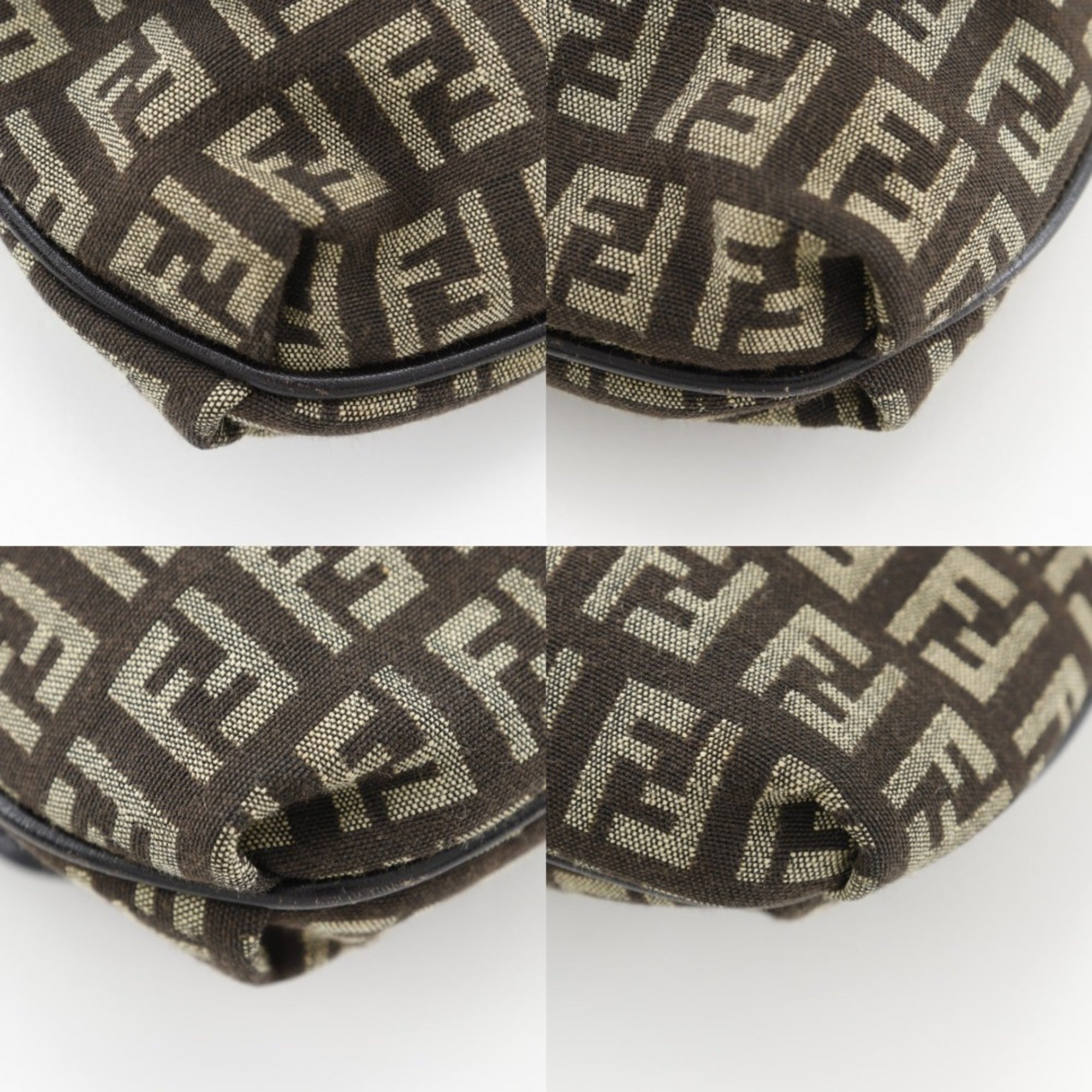 Fendi Brown Zucchino Shoulder Bag (Pre-Owned)
