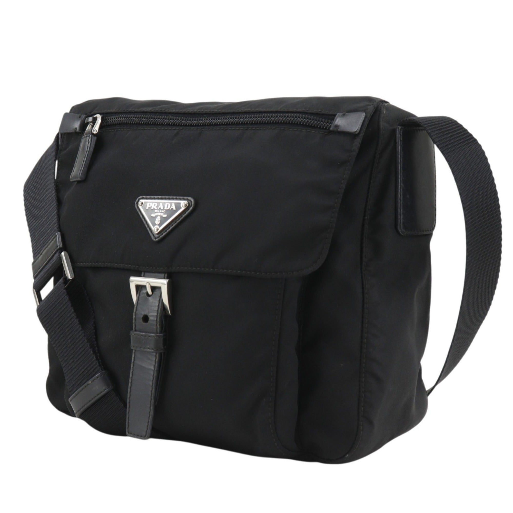 Prada Black Nylon Shoulder Bag (Pre-Owned)