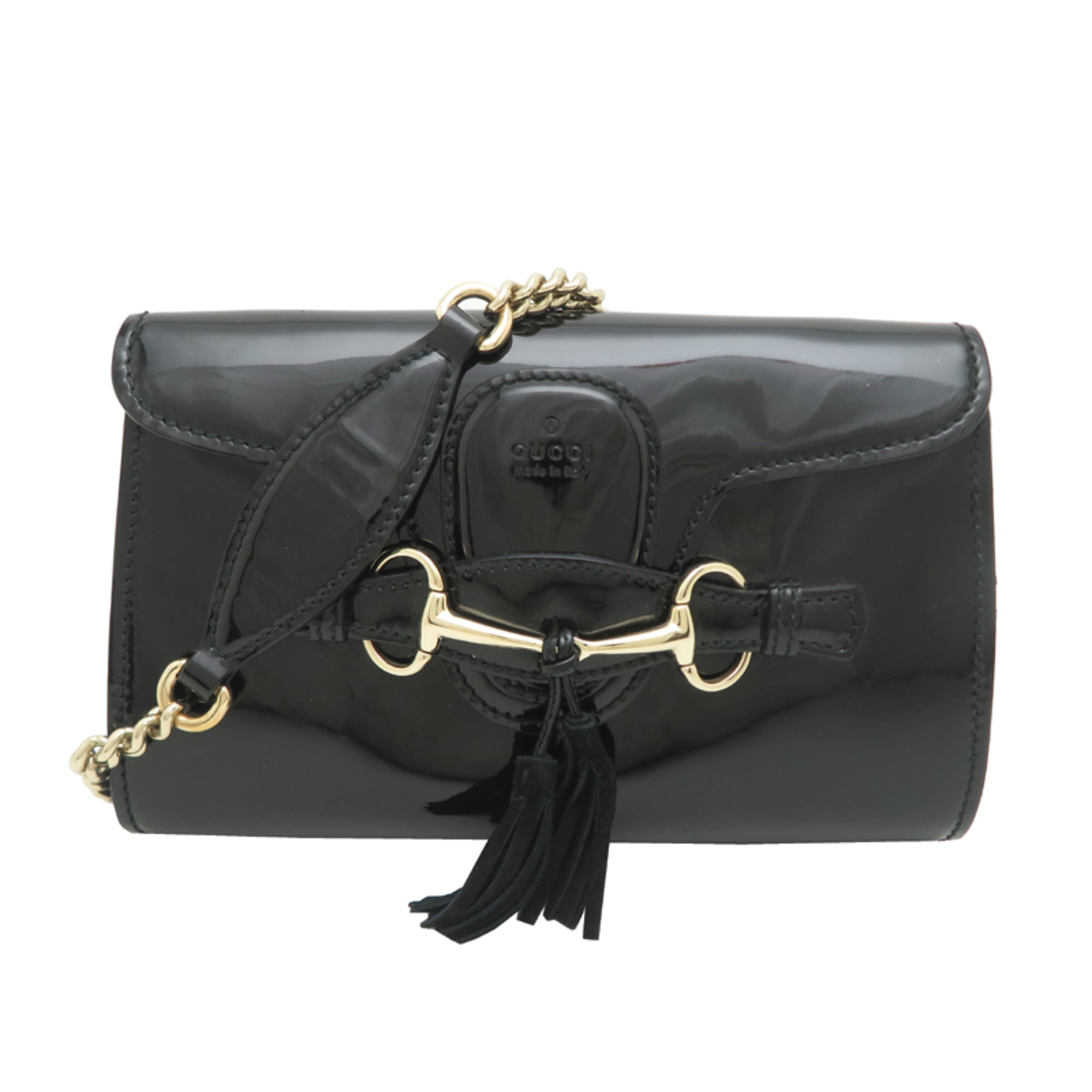 Gucci Black Patent Leather Shoulder Bag (Pre-Owned)