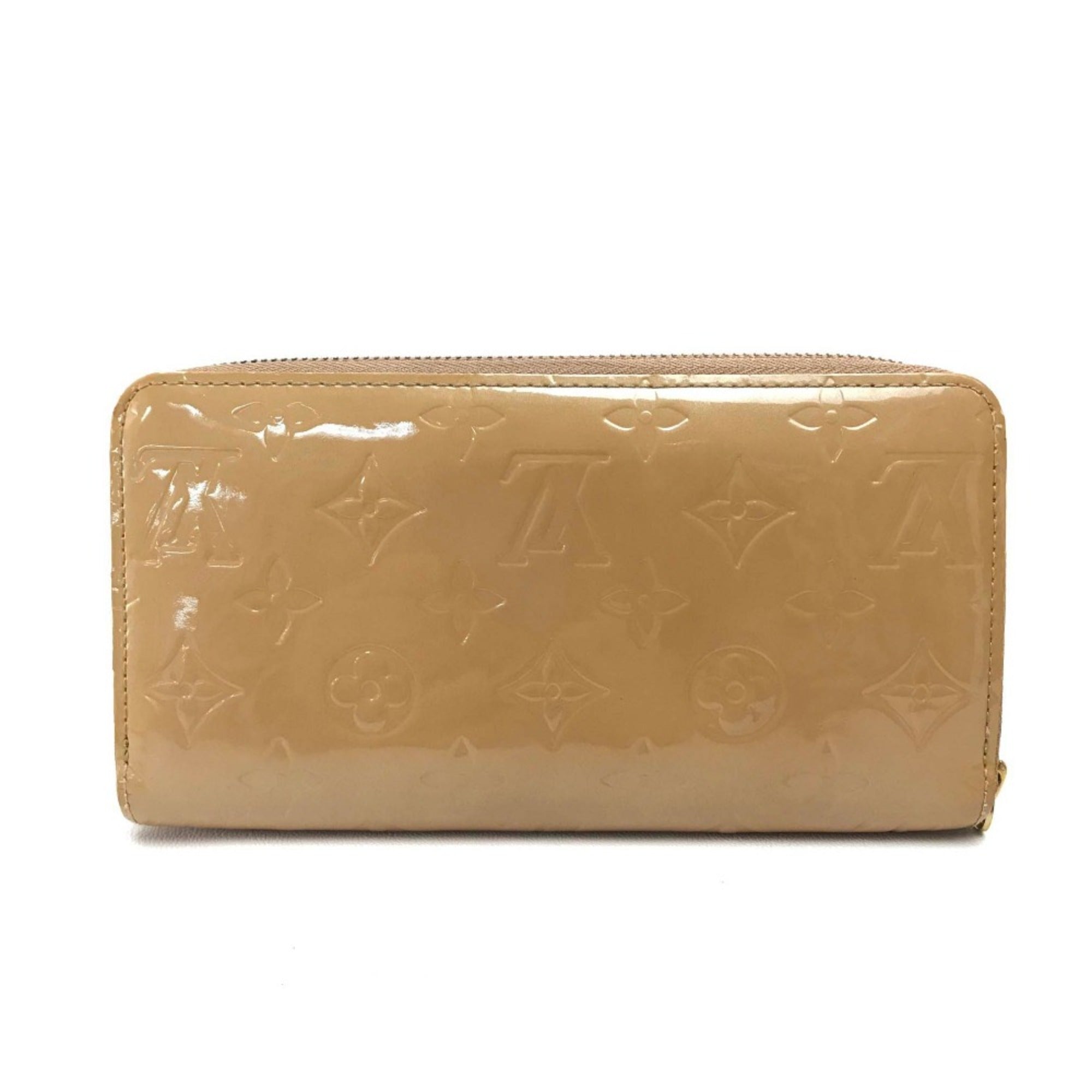 Louis Vuitton Beige Leather Long Wallet (Bi-Fold) (Pre-Owned)