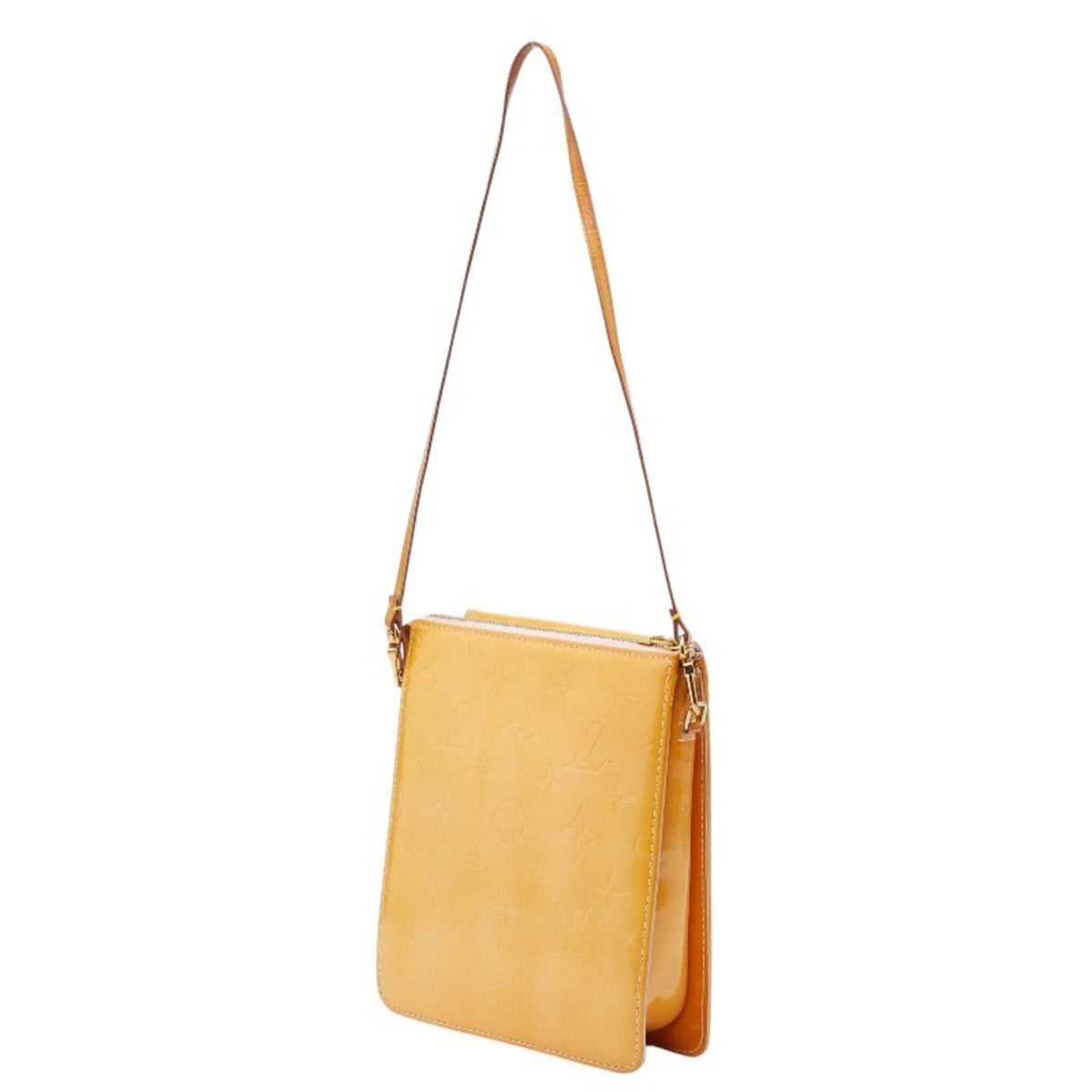Louis Vuitton Vernis Yellow Leather Handbag Shoulder Bag (Pre-Owned)