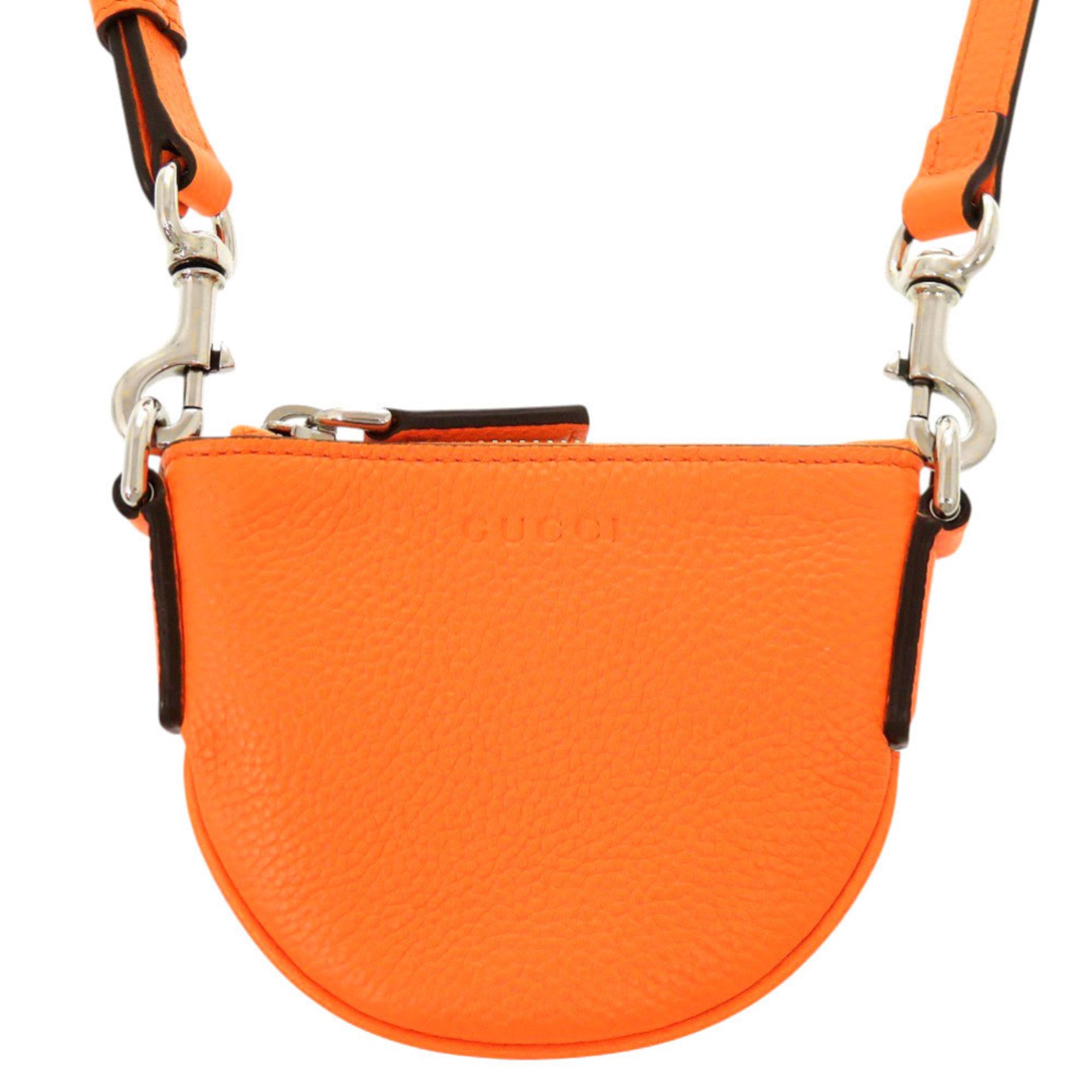 Gucci Orange Leather Shoulder Bag (Pre-Owned)