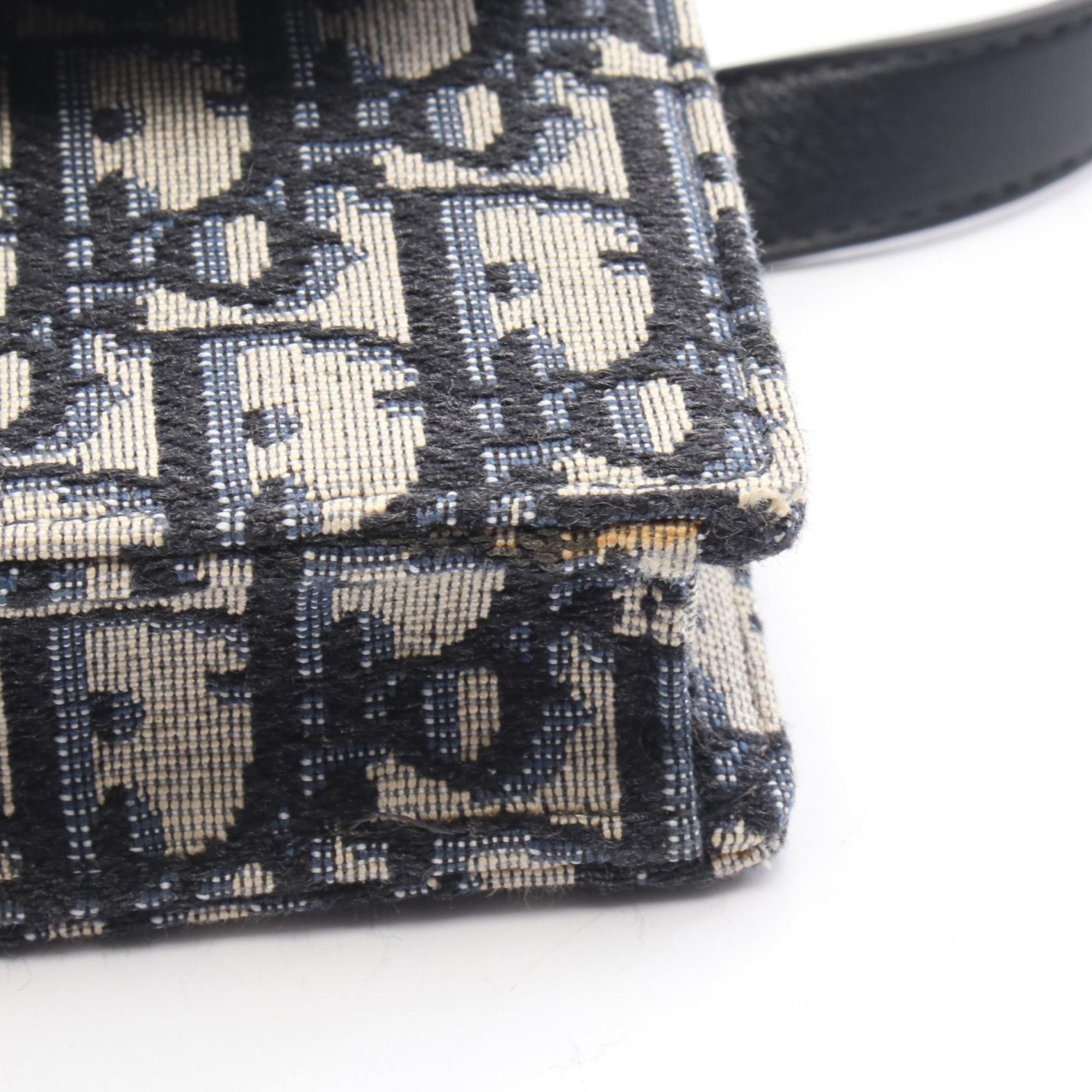 Christian Dior Beige Navy Canvas Fanny Pack (Pre-Owned)