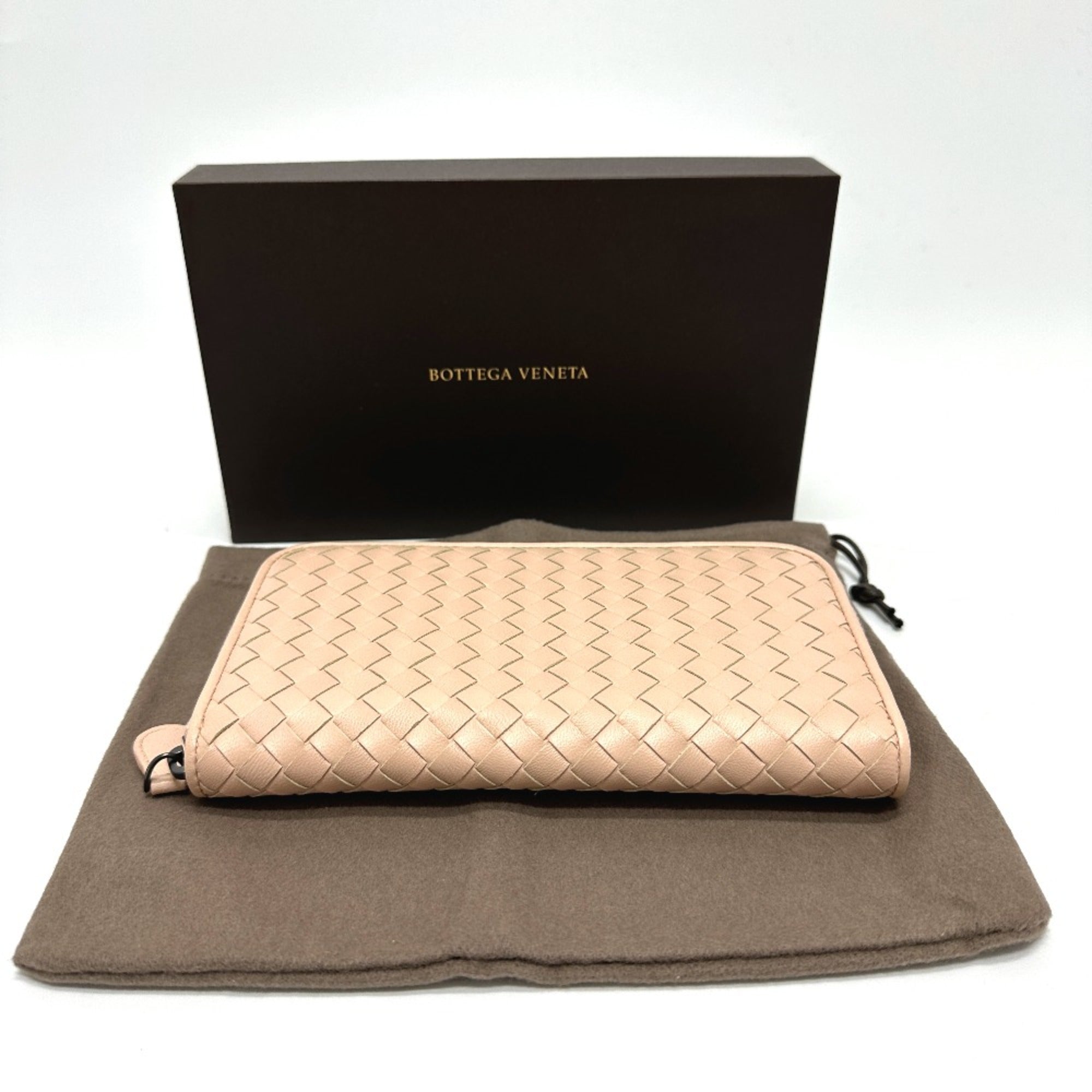 Bottega Veneta Pink Leather Long Wallet (Bi-Fold) (Pre-Owned)