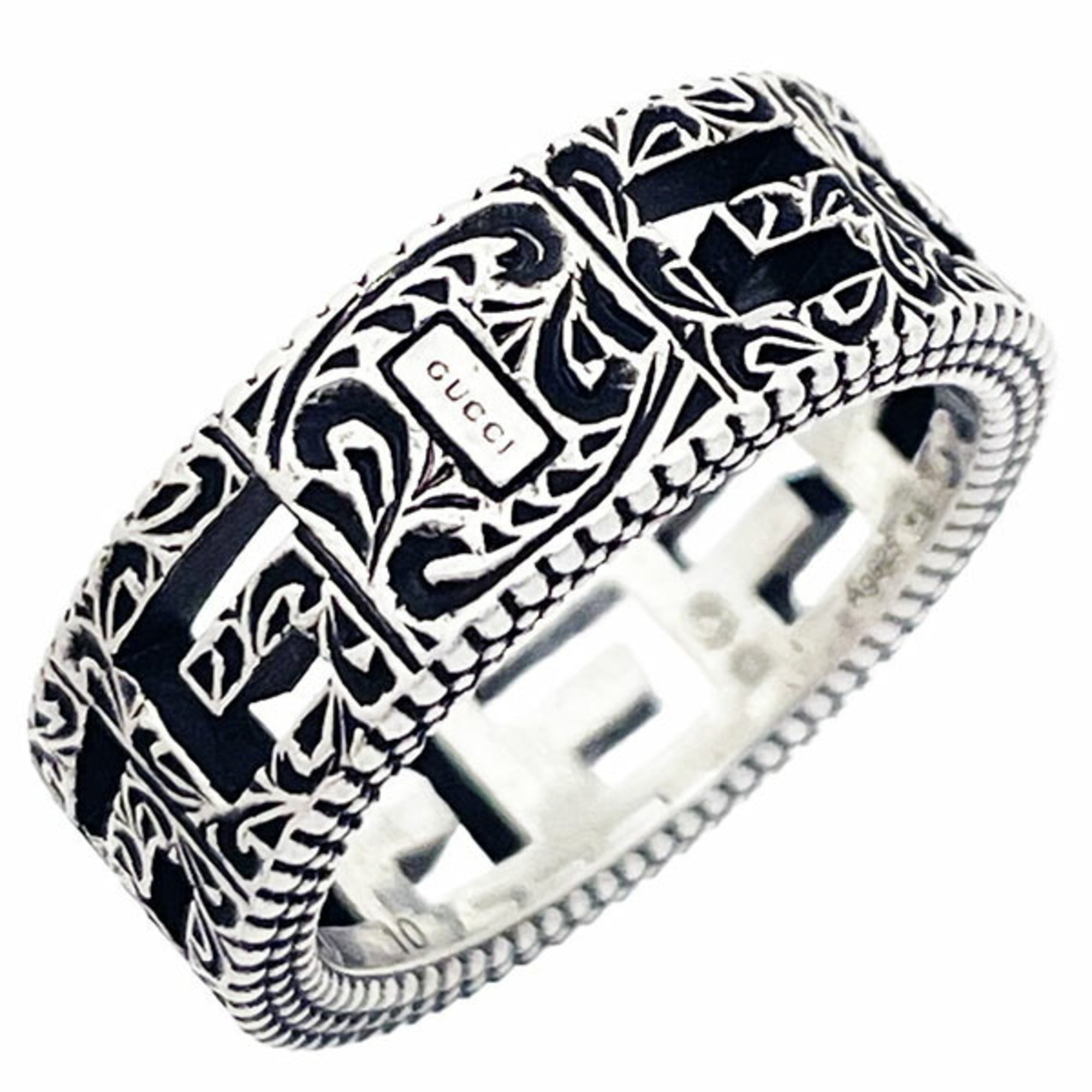 Gucci Silver Sterling Silver 925 Band Ring (Pre-Owned)