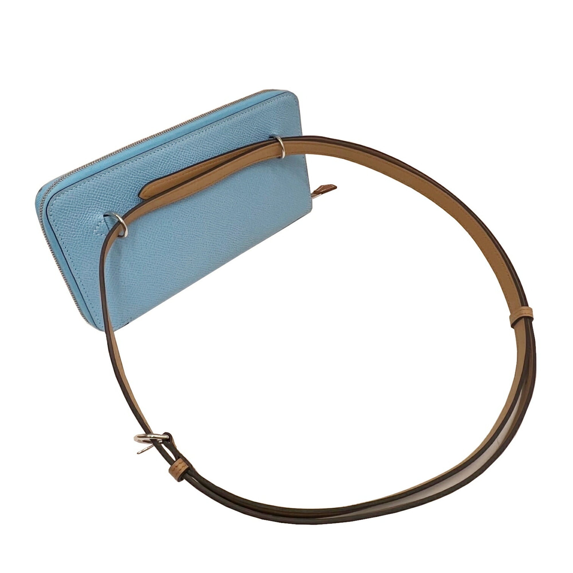 Hermes Celeste Mint Green Epsom Leather Swift Leather Fanny Pack Shoulder Bag (Pre-Owned)