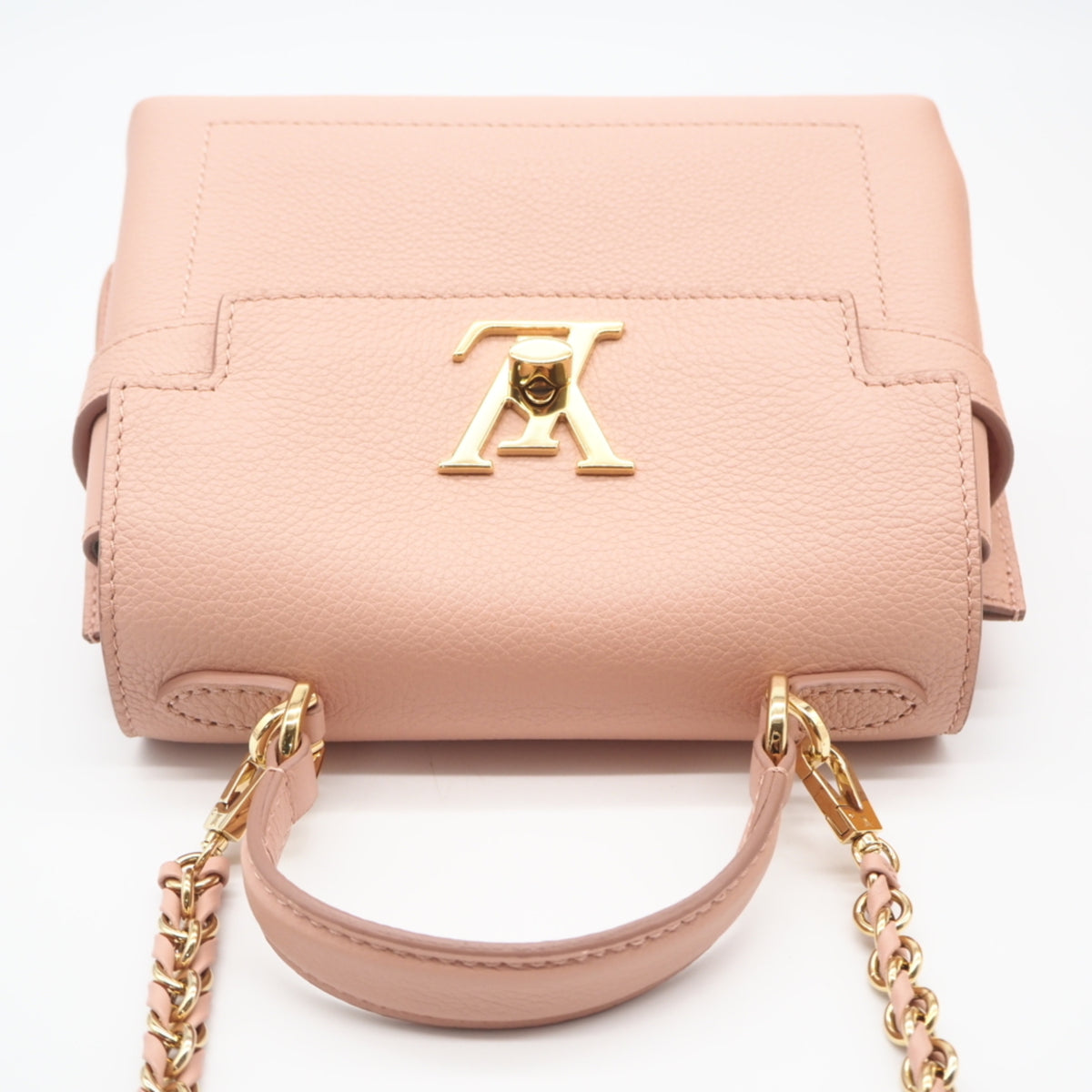 Louis Vuitton Pink Beige Leather Shoulder Bag (Pre-Owned)