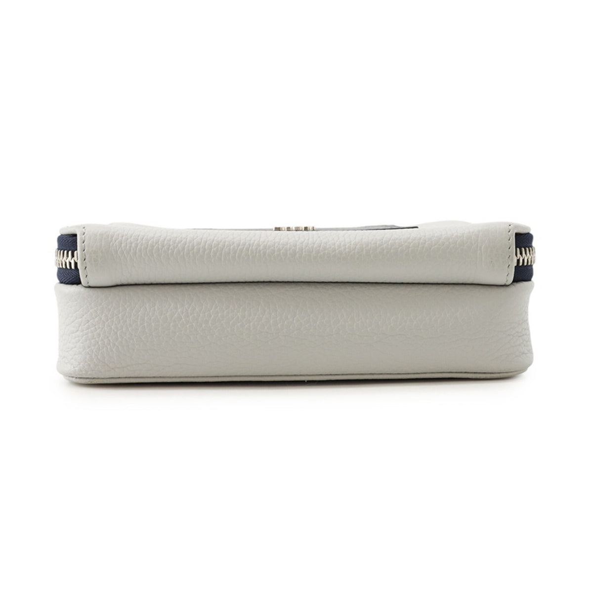 Christian Dior Gray Navy Leather Shoulder Bag (Pre-Owned)
