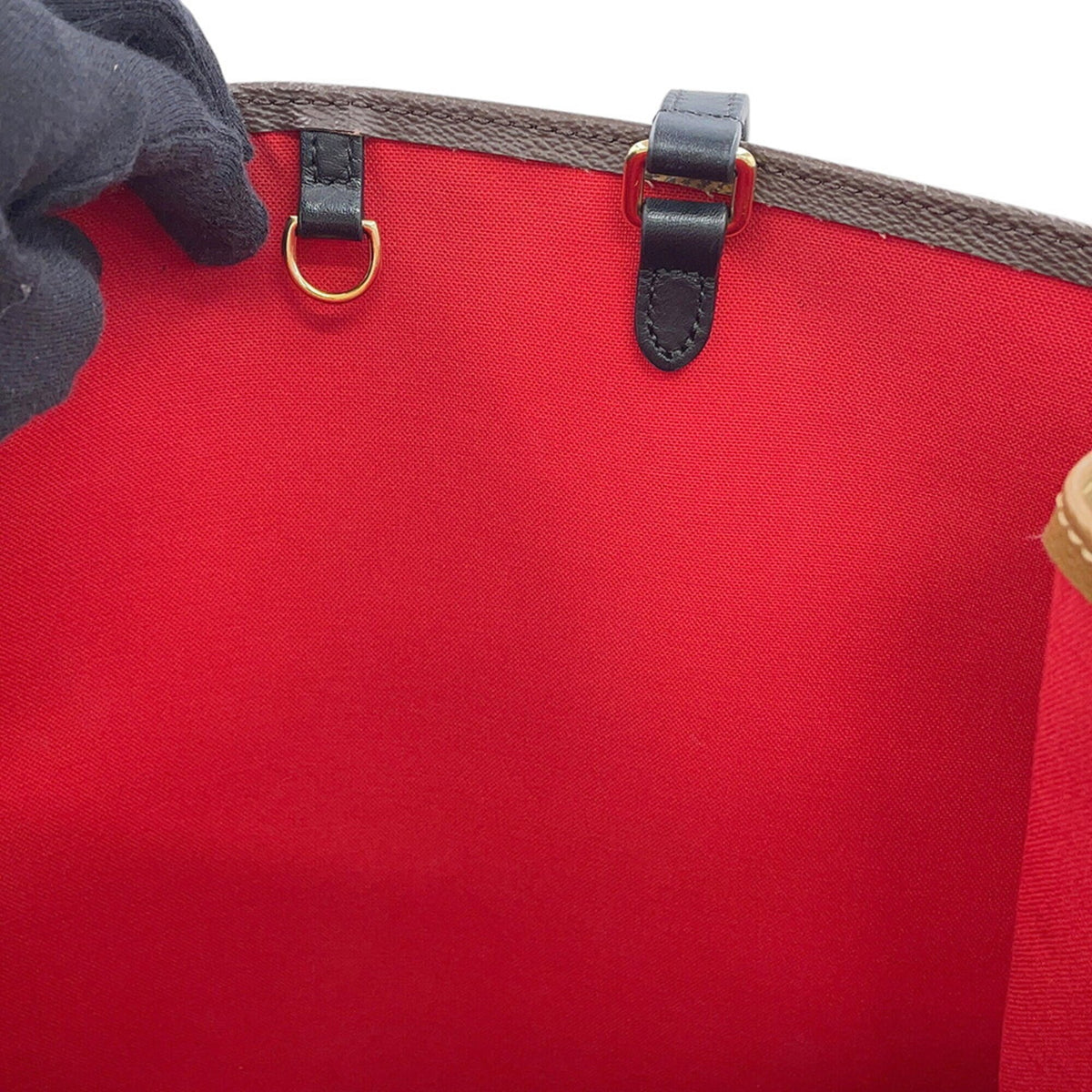 Louis Vuitton Red Color Monogram Reverse Monogram Tote Bag (Pre-Owned)