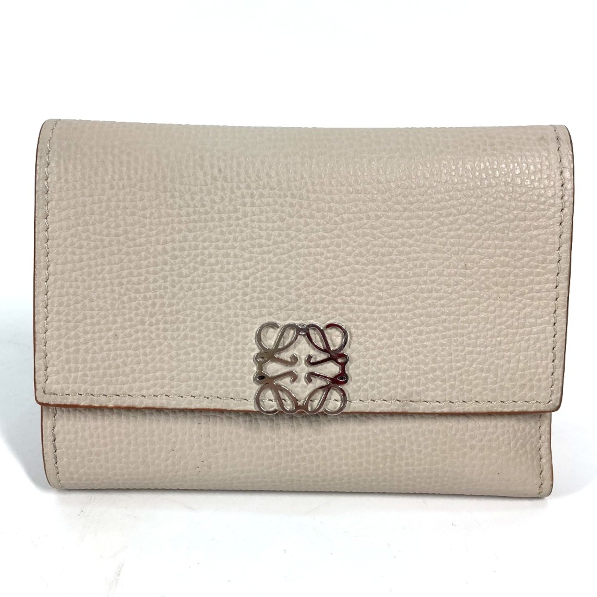 Loewe Beige Leather Wallet (Tri-Fold) (Pre-Owned)