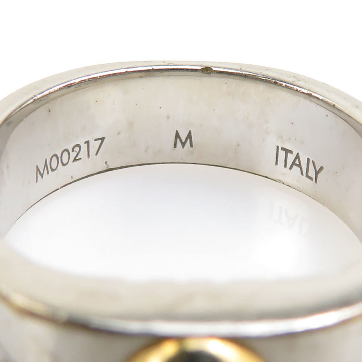 Louis Vuitton Gold Silver Metal Band Ring (Pre-Owned)