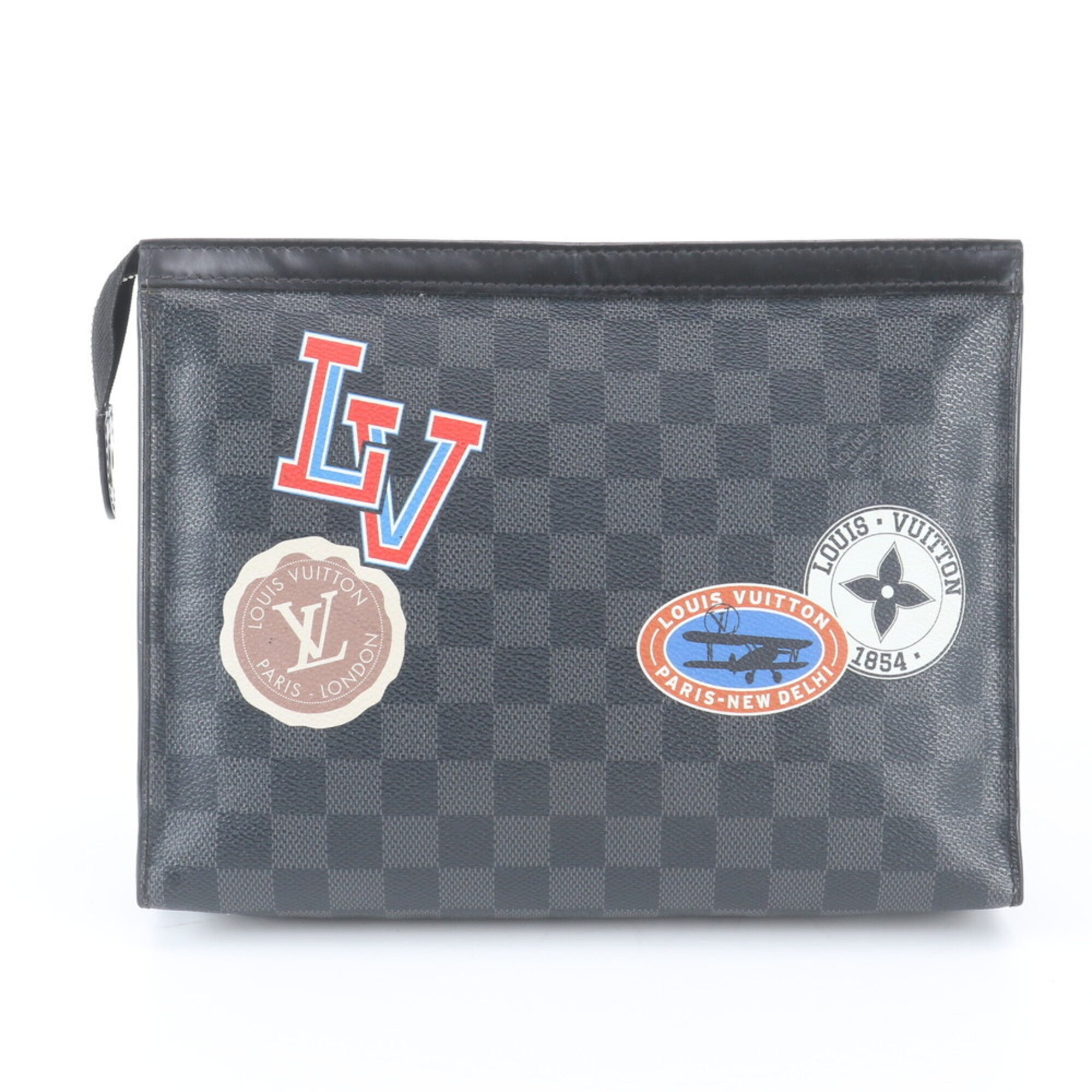 Louis Vuitton Damier Graphite Leather Coated Canvas Pochette (Pre-Owned)