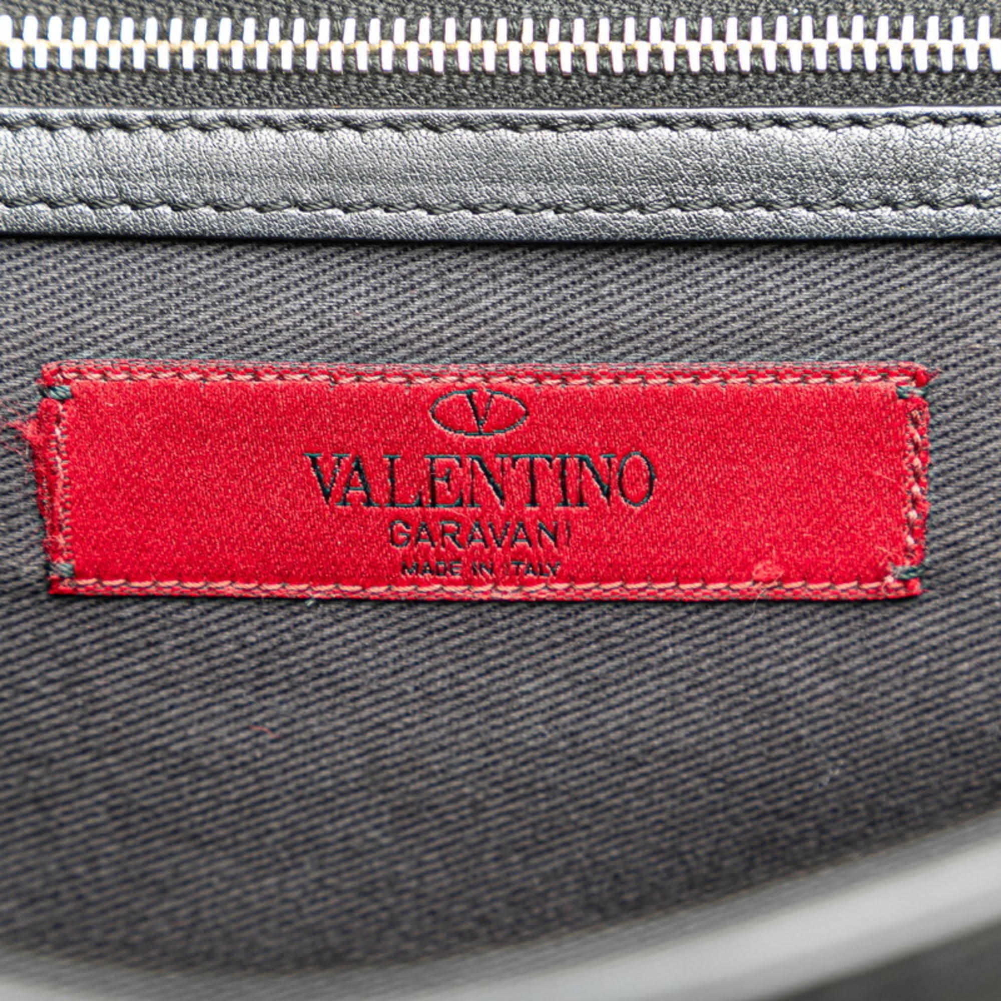 Valentino Black Leather Shoulder Bag (Pre-Owned)