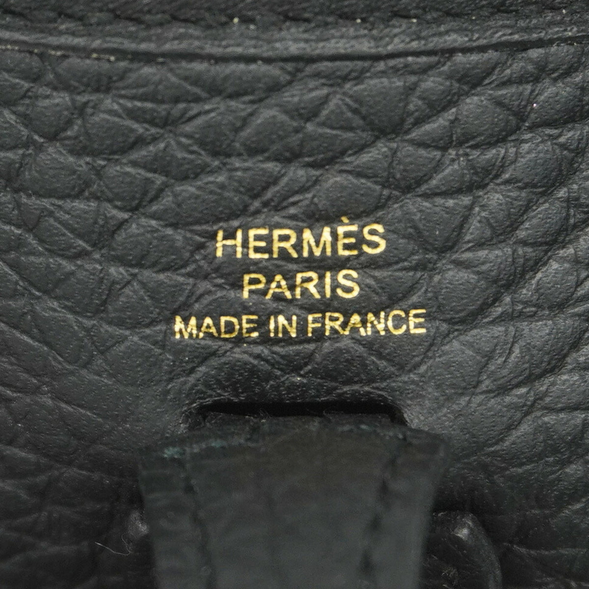 Hermes Black Taurillon Clemence Leather Shoulder Bag (Pre-Owned)