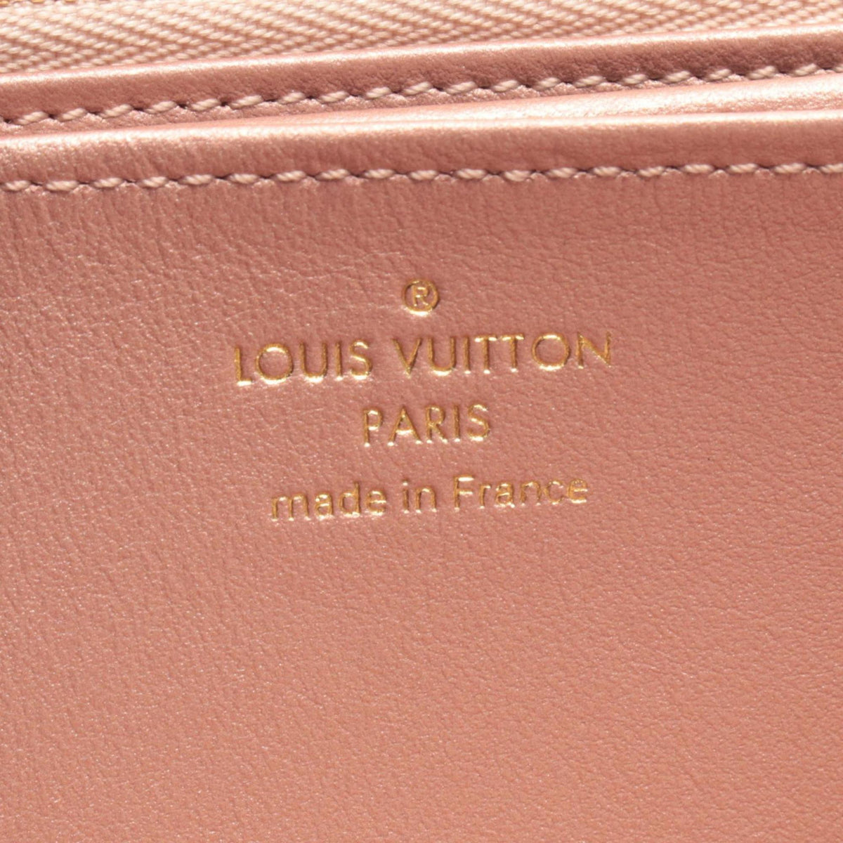 Louis Vuitton Pink Rose Gold Monogram Leather Long Wallet (Bi-Fold) (Pre-Owned)