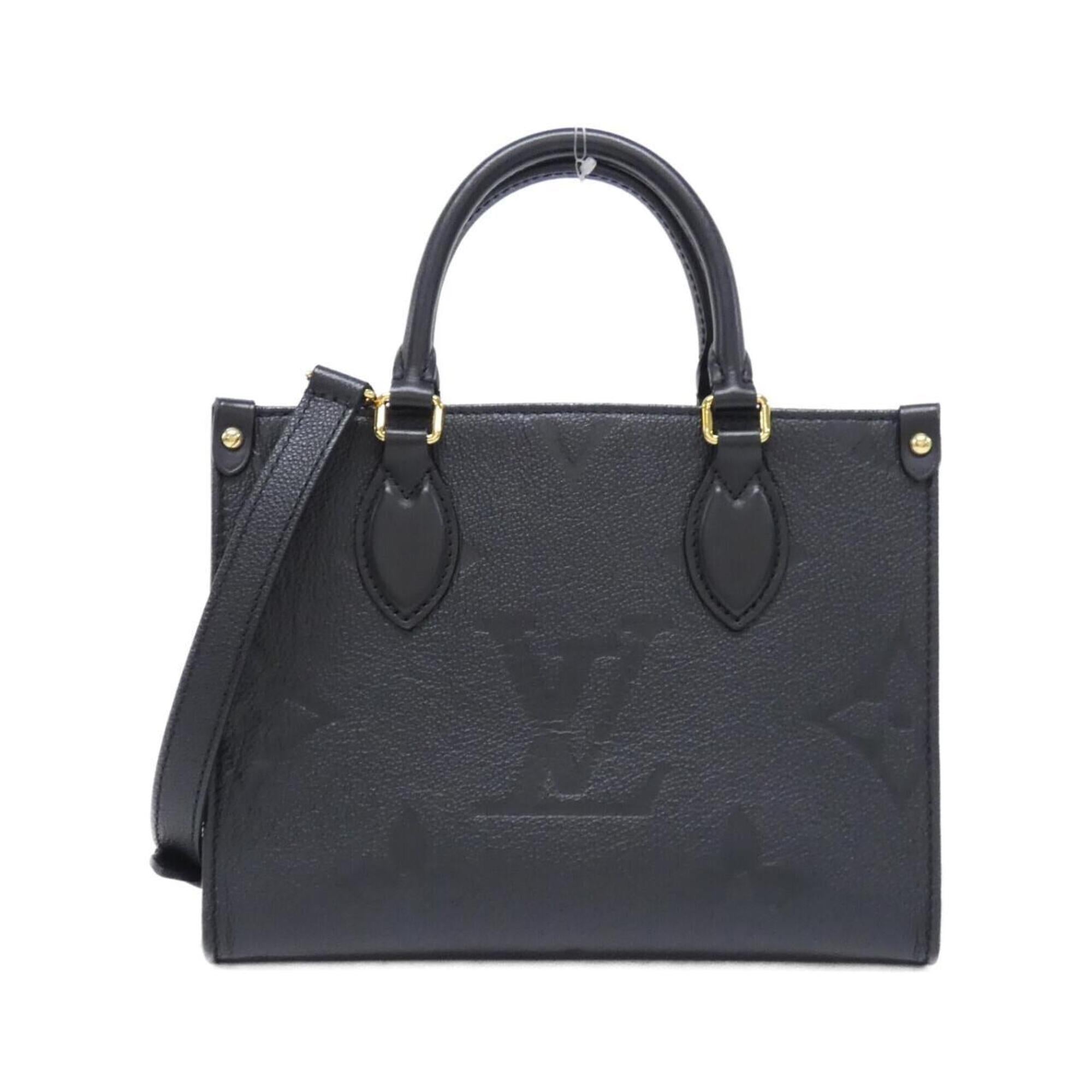 Louis Vuitton Black Leather Handbag (Pre-Owned)