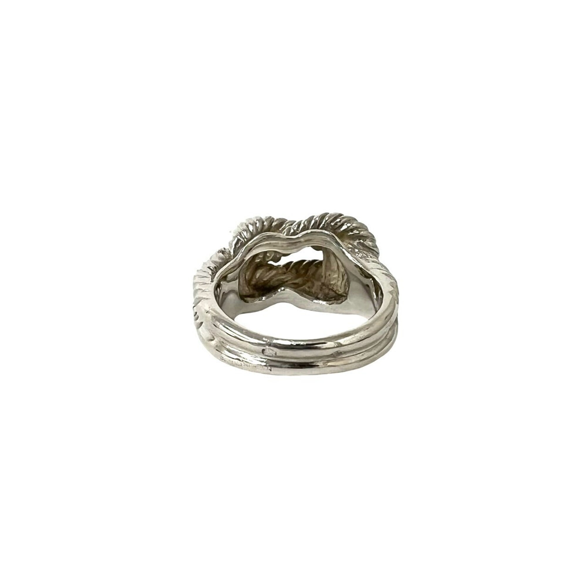 Hermes Silver Silver 925 Band Ring (Pre-Owned)