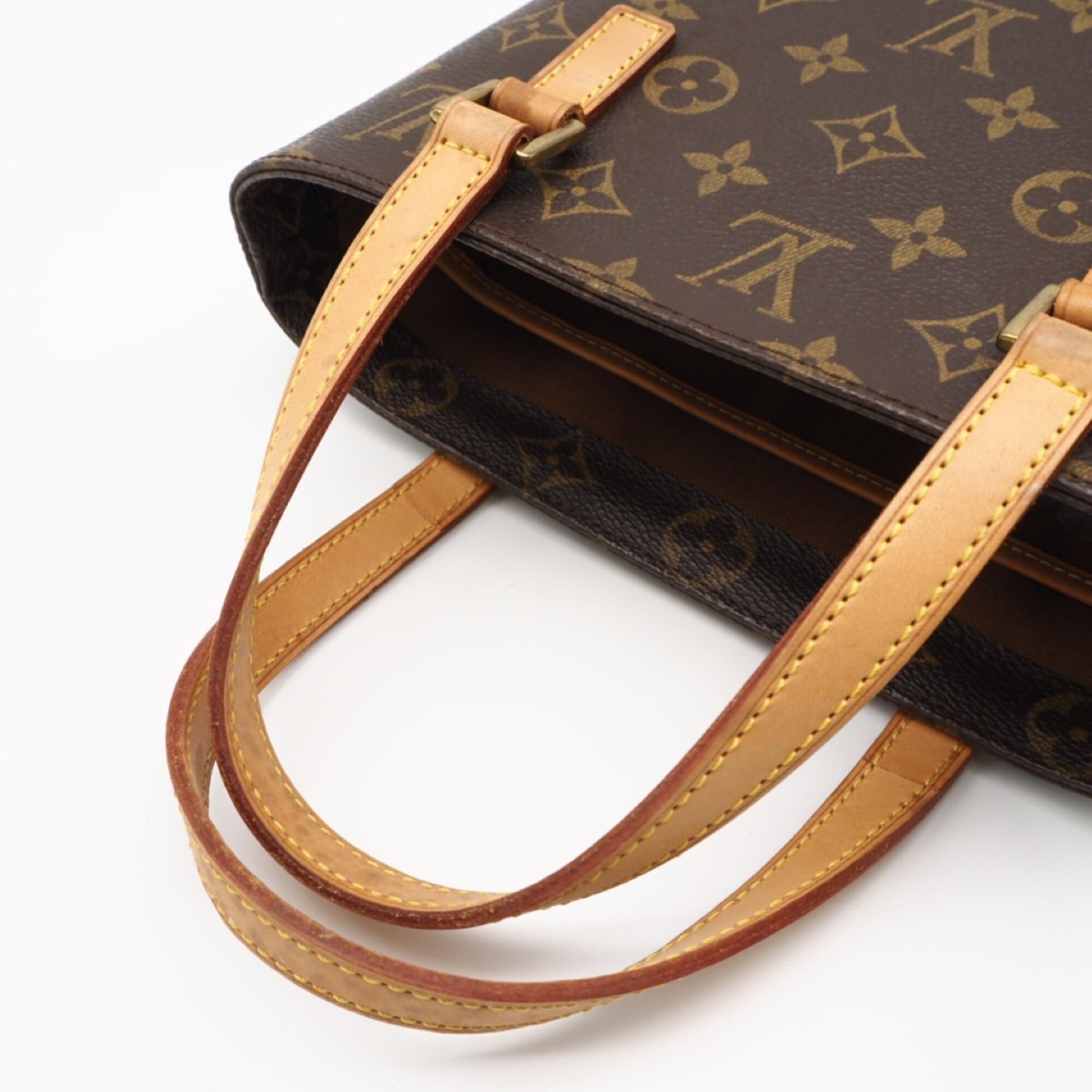 Louis Vuitton Monogram Brown Coated Canvas Leather Handbag (Pre-Owned)