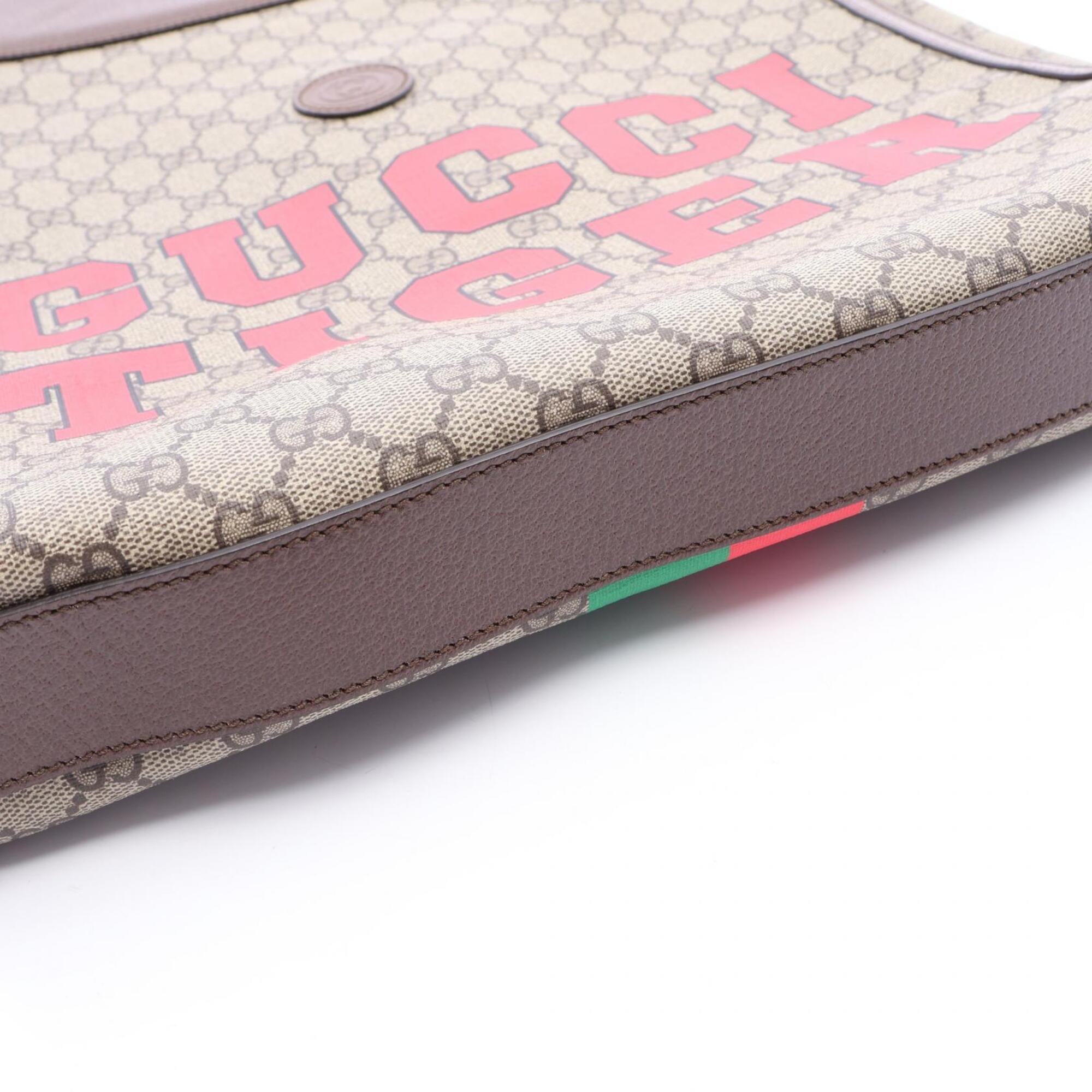 Gucci Beige Brown Pvc Leather Handbag Tote Bag (Pre-Owned)