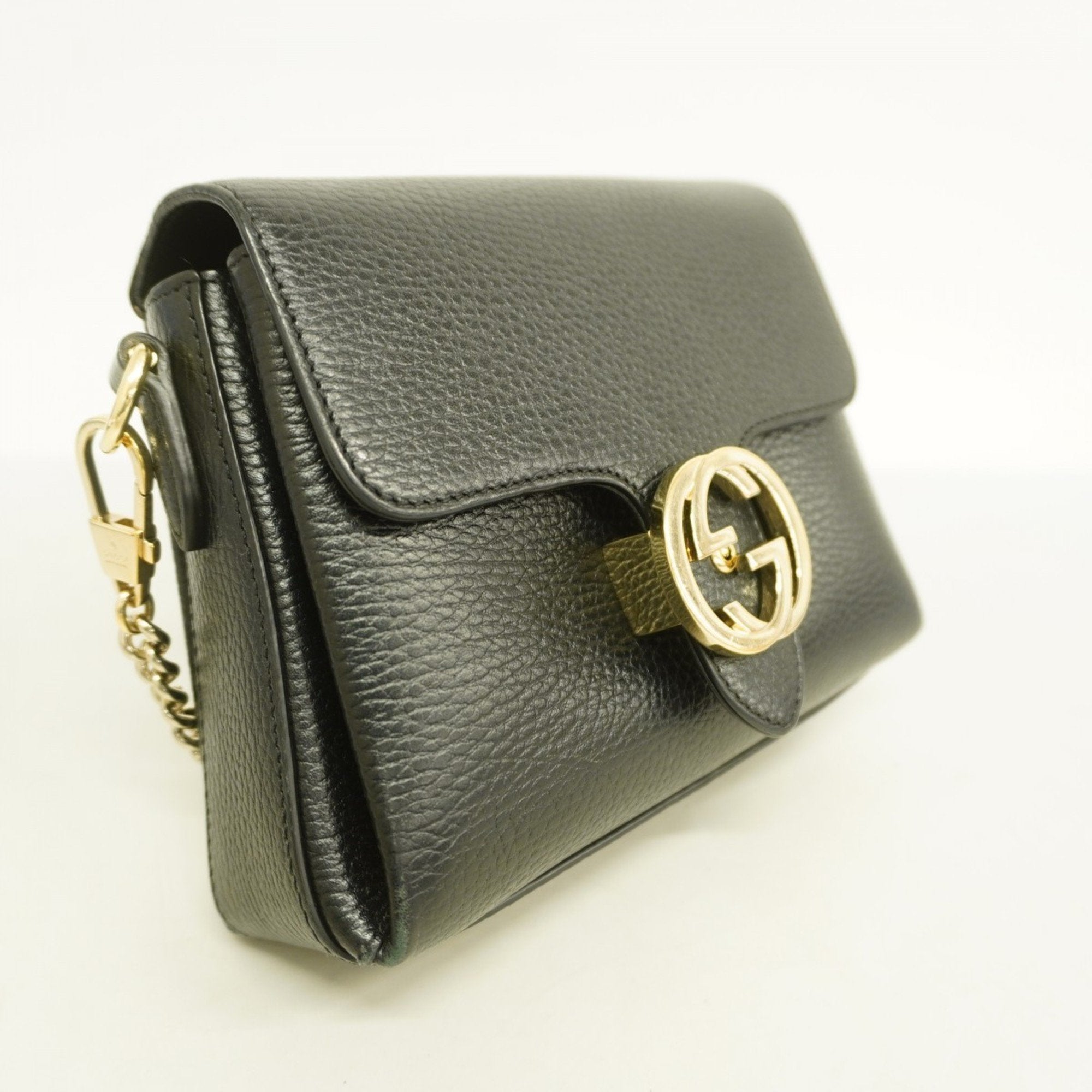Gucci Black Leather Shoulder Bag (Pre-Owned)