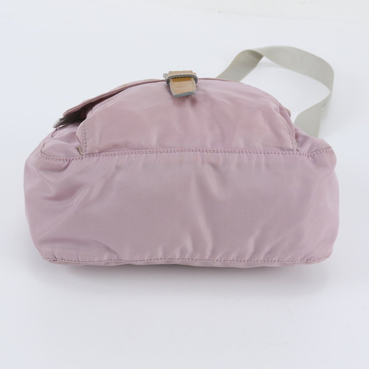 Prada Light Pink Leather Nylon Messenger Bag Shoulder Bag (Pre-Owned)