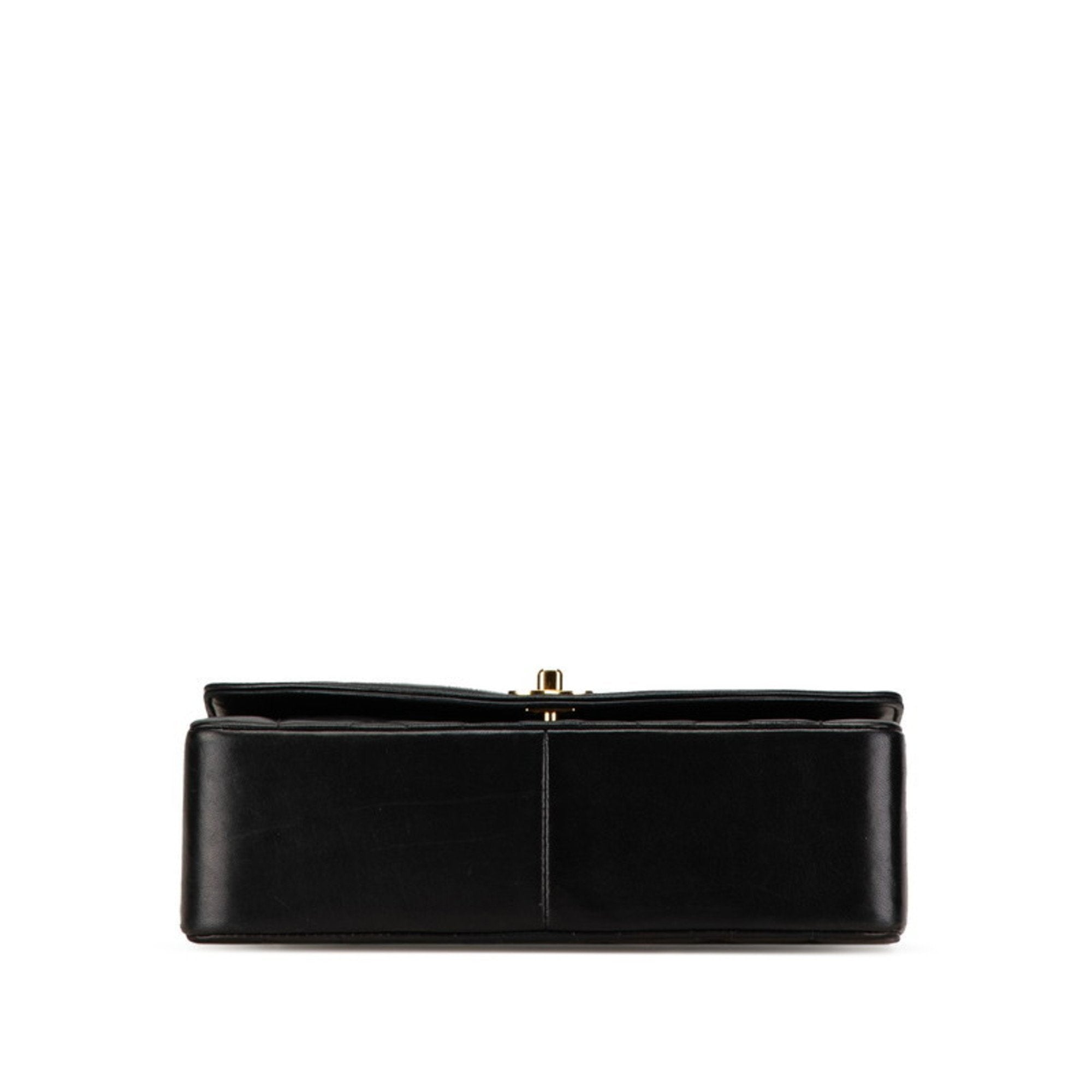 Chanel Black Gold Leather Shoulder Bag (Pre-Owned)